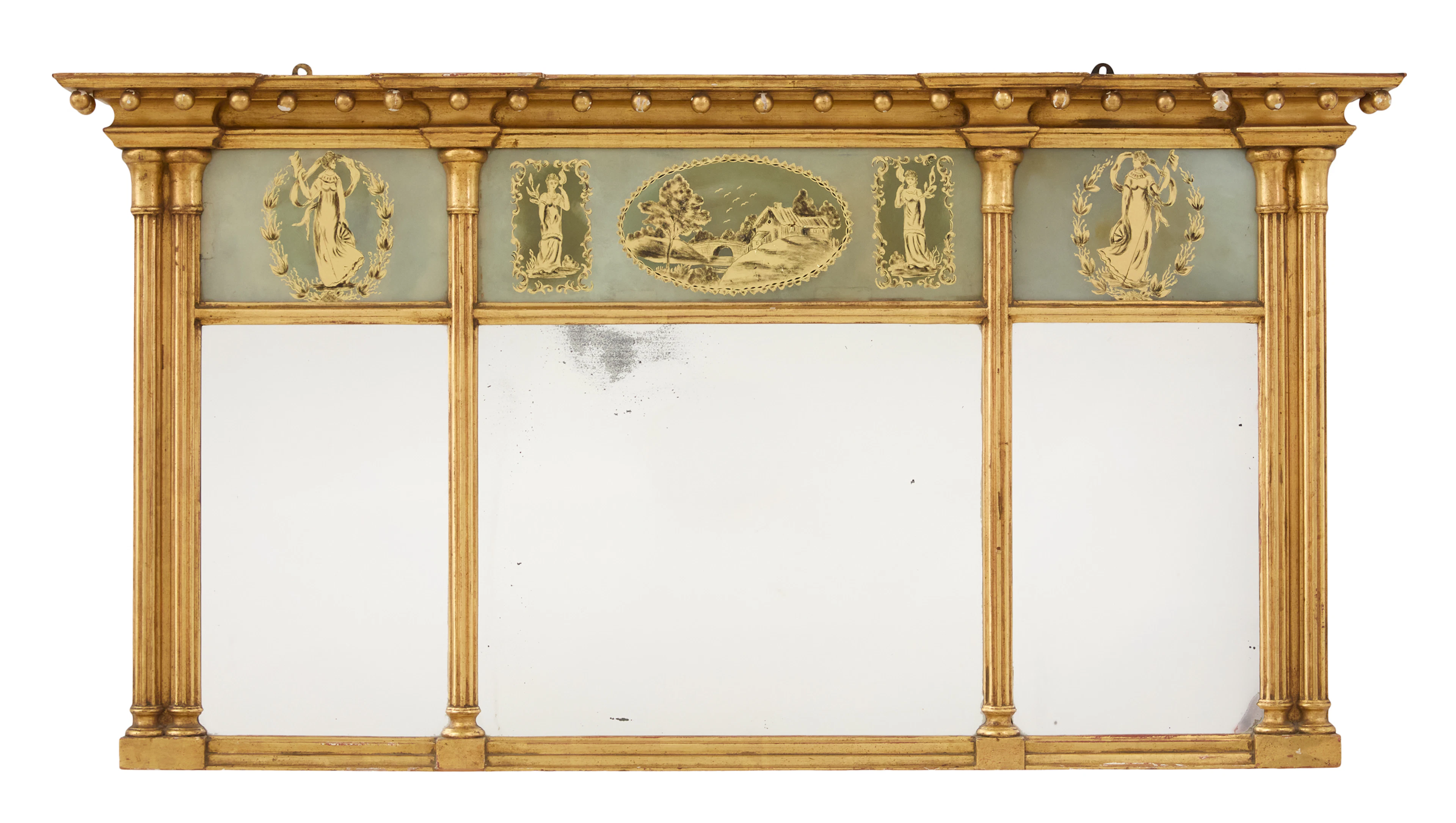Federal-Style Giltwood Overmantel Mirror