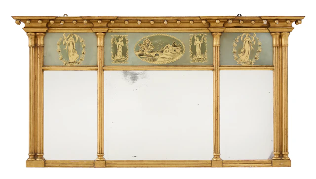 Federal-Style Giltwood Overmantel Mirror