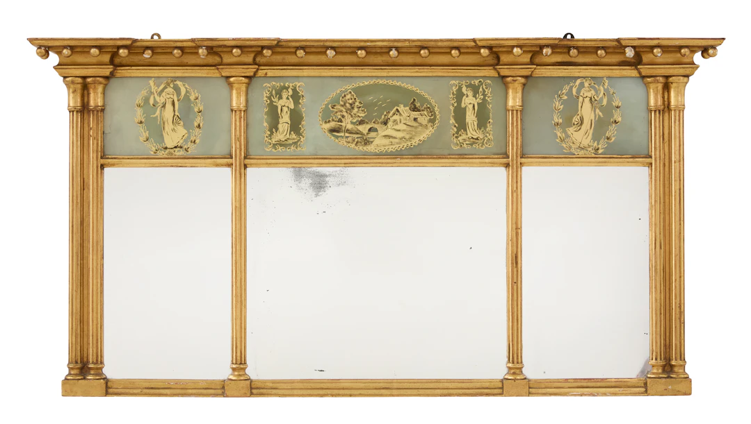 Federal-Style Giltwood Overmantel Mirror