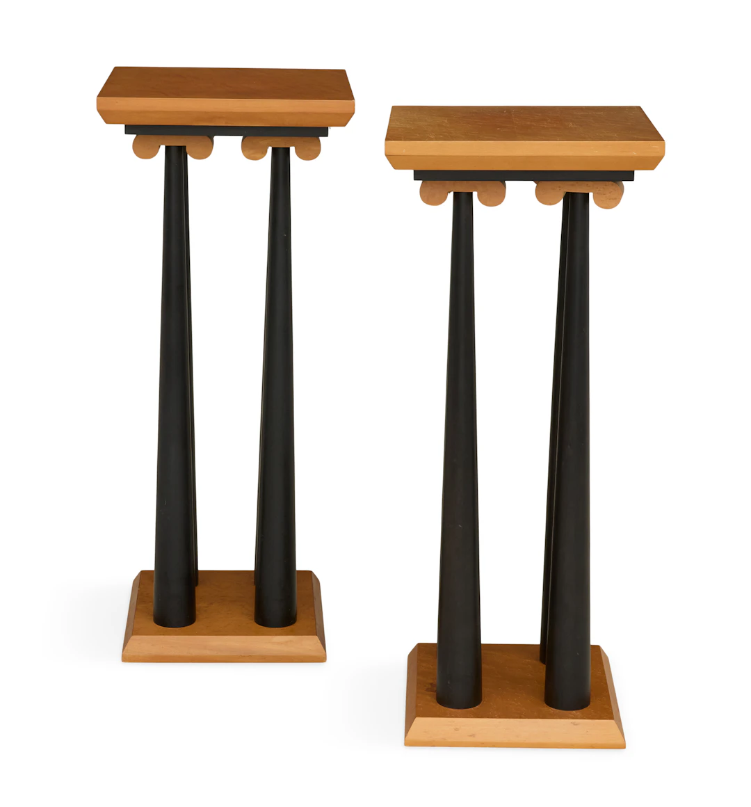 Pair of Biedermeier-Style Wooden Pedestals