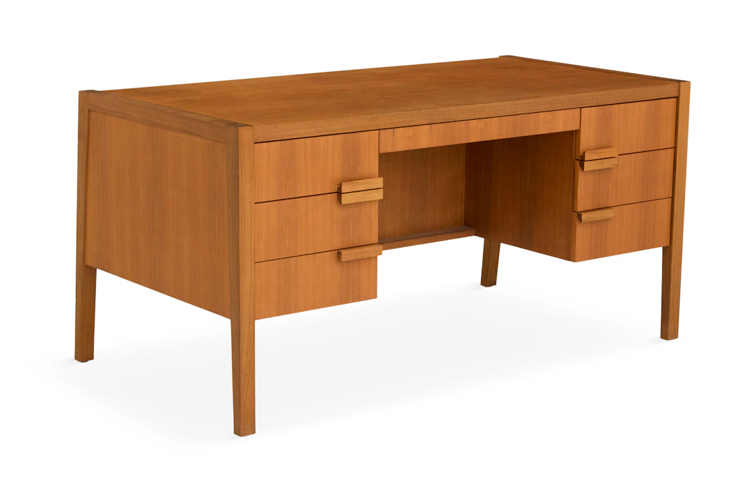 Walnut Executive Desk Attributed to Jens Risom