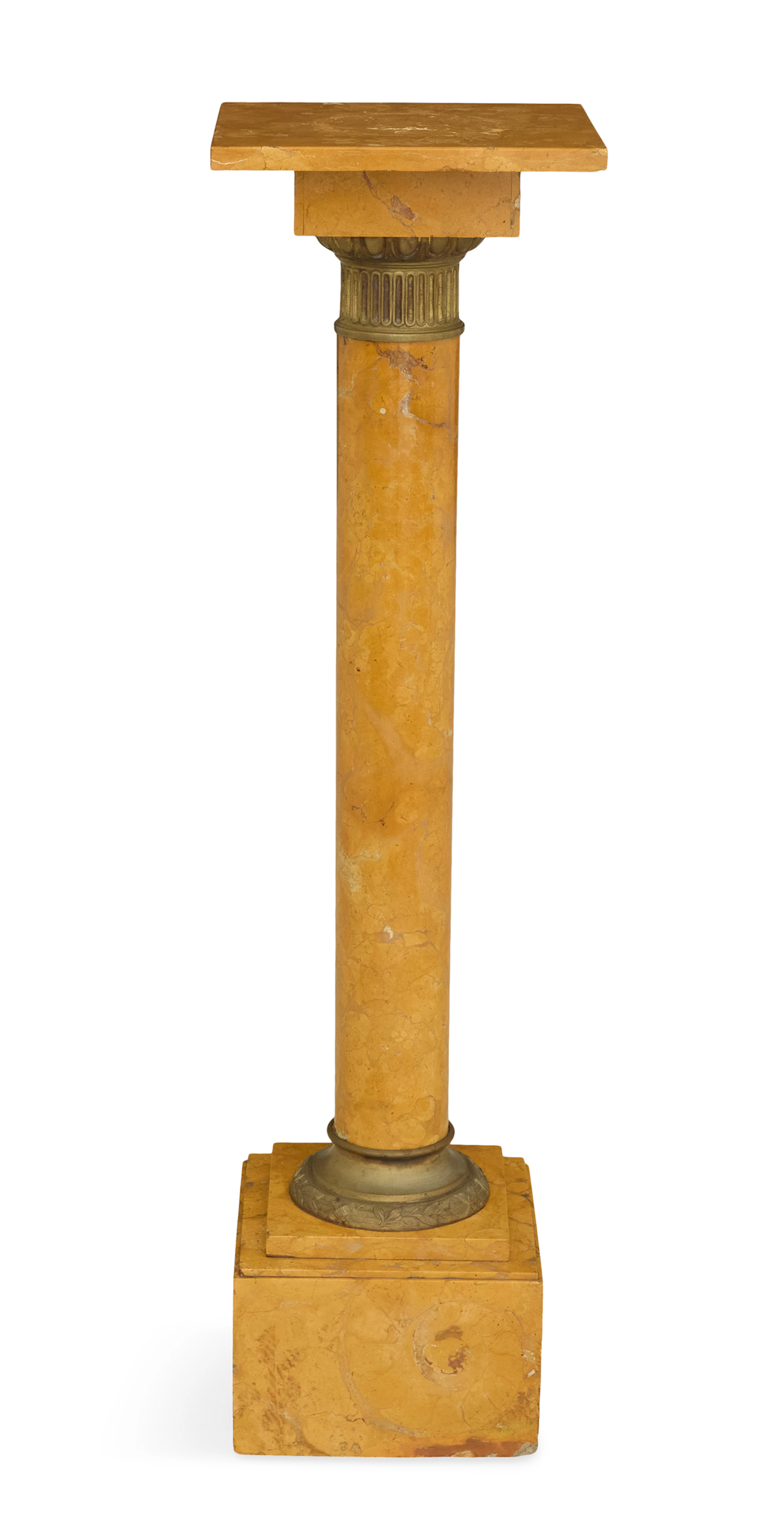 Gilt-Bronze-Mounted Siena Marble Pedestal