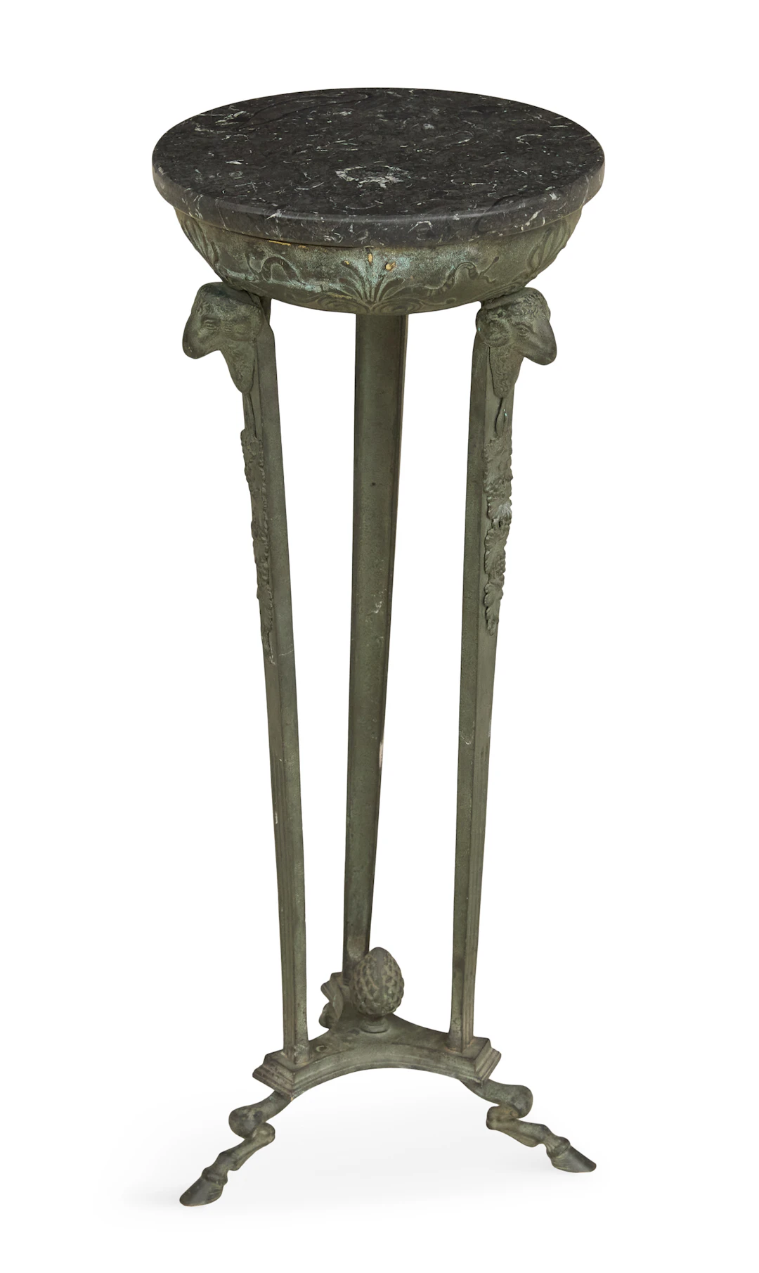 Italian Grand Tour Petite Bronze and Marble-Top Table