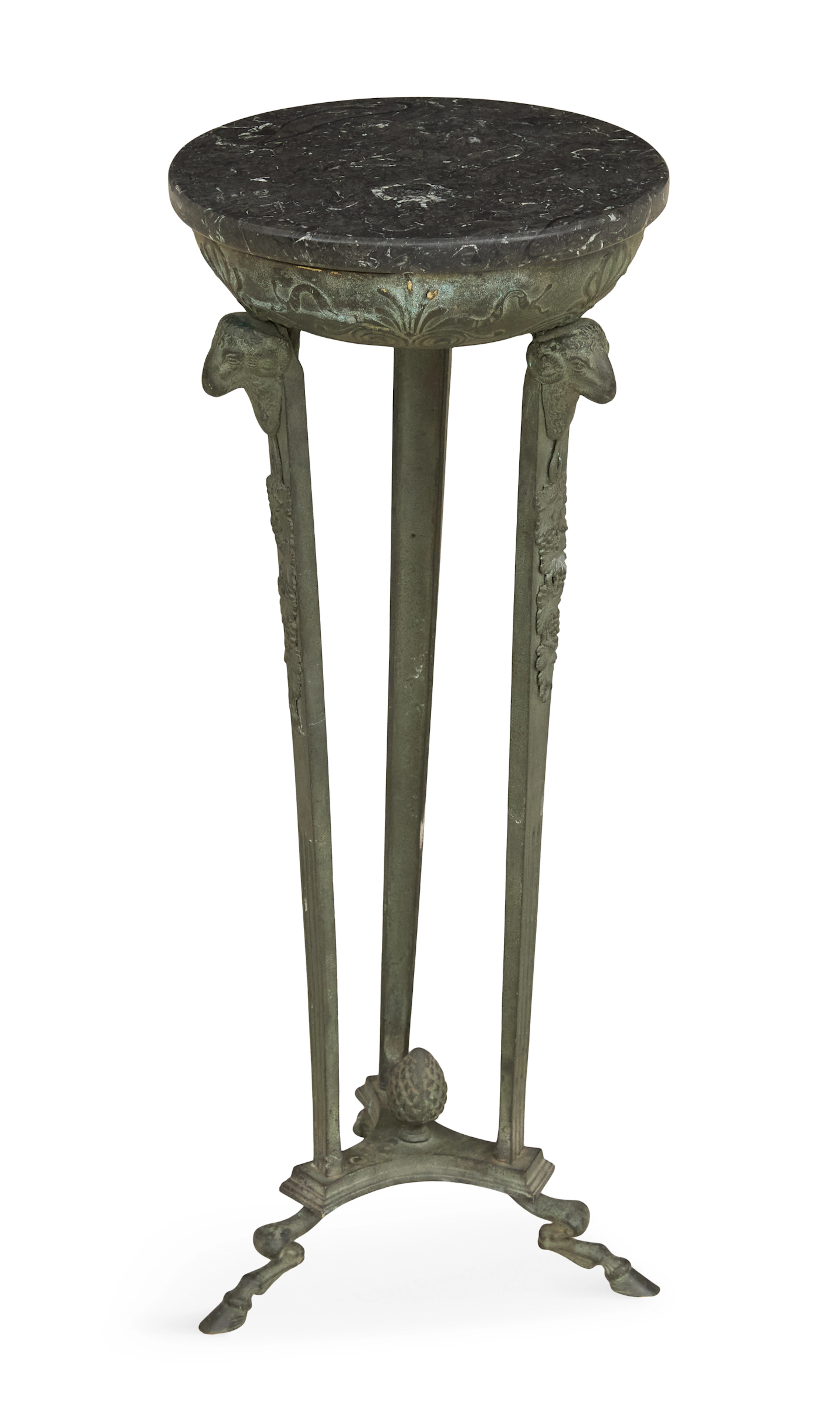 Italian Grand Tour Petite Bronze and Marble-Top Table