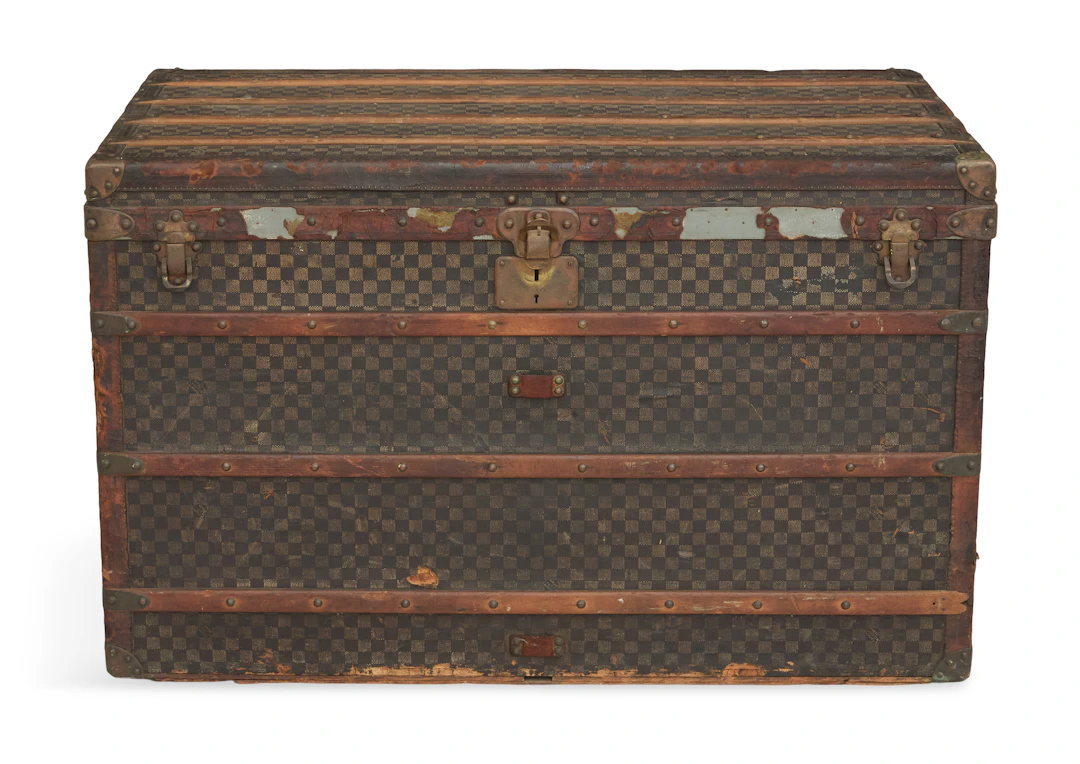 Louis Vuitton Damier Canvas "Malle Haute Pour Dames 110" Trunk
