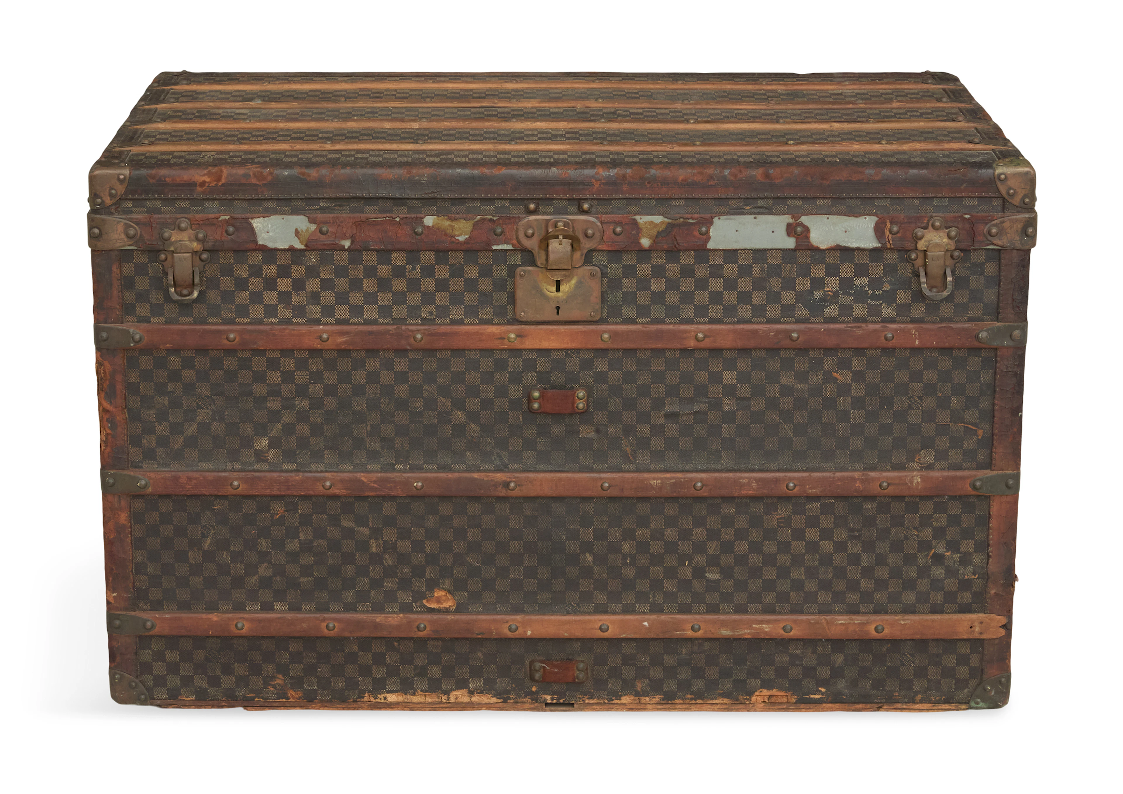 Louis Vuitton Damier Canvas "Malle Haute Pour Dames 110" Trunk