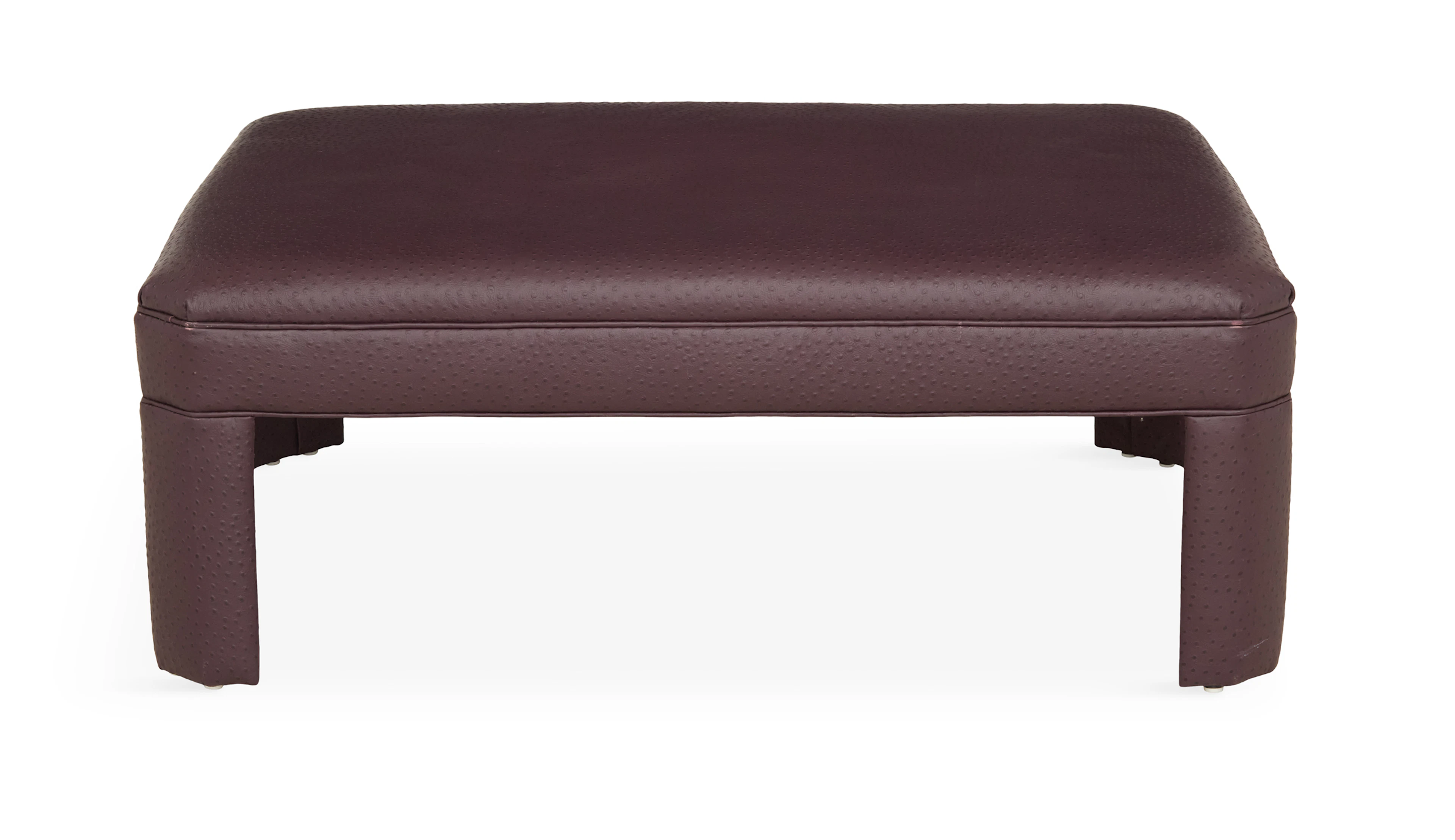 Large Faux-Ostrich Ottoman