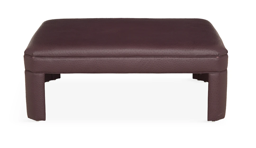 Large Faux-Ostrich Ottoman