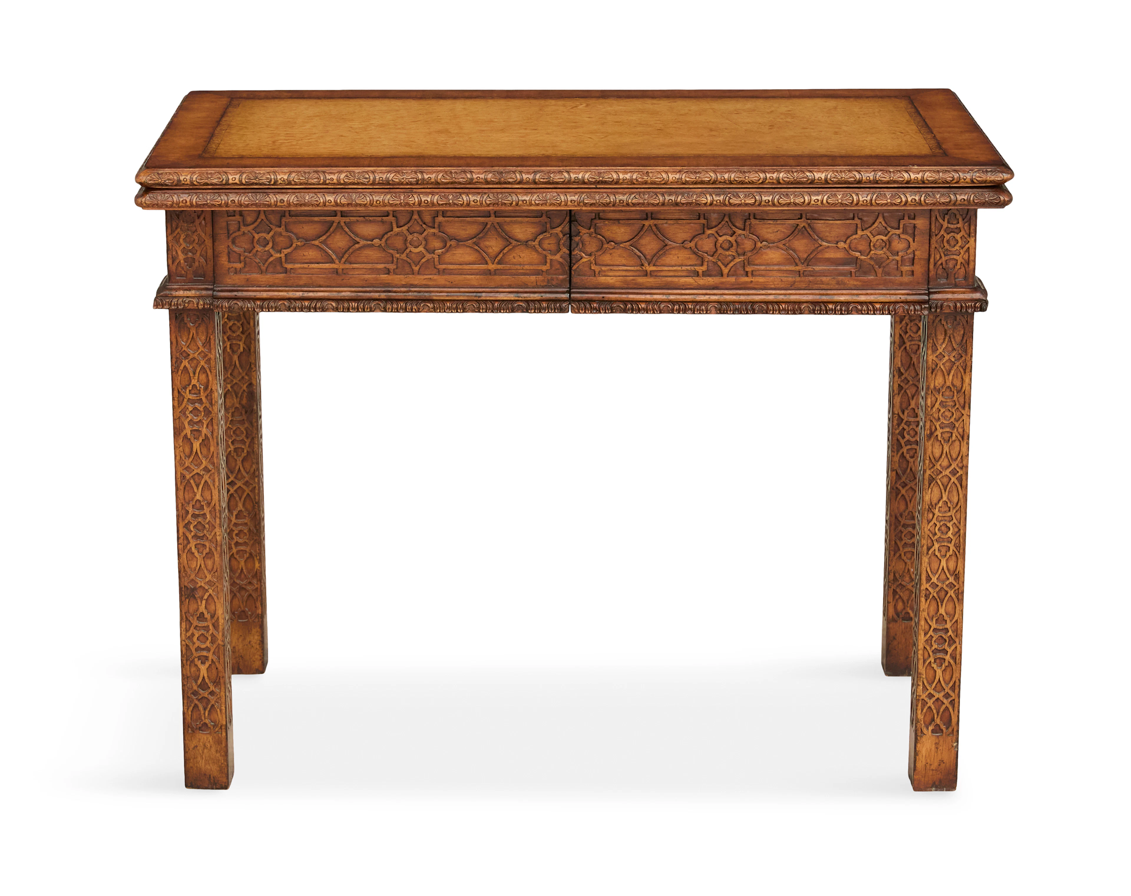 Chinese Chippendale-Style Mahogany Games Table