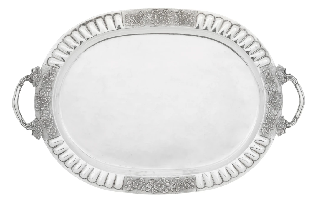 Large Mexican Sterling Silver Serving Tray