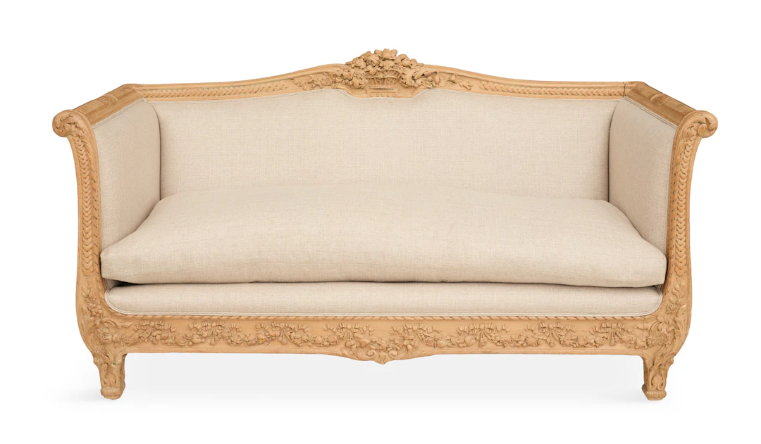 French Carved Beechwood Sofa