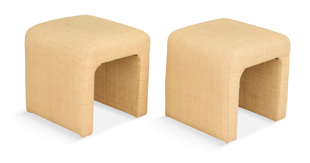 Pair of Waterfall Occasional Stools/Benches