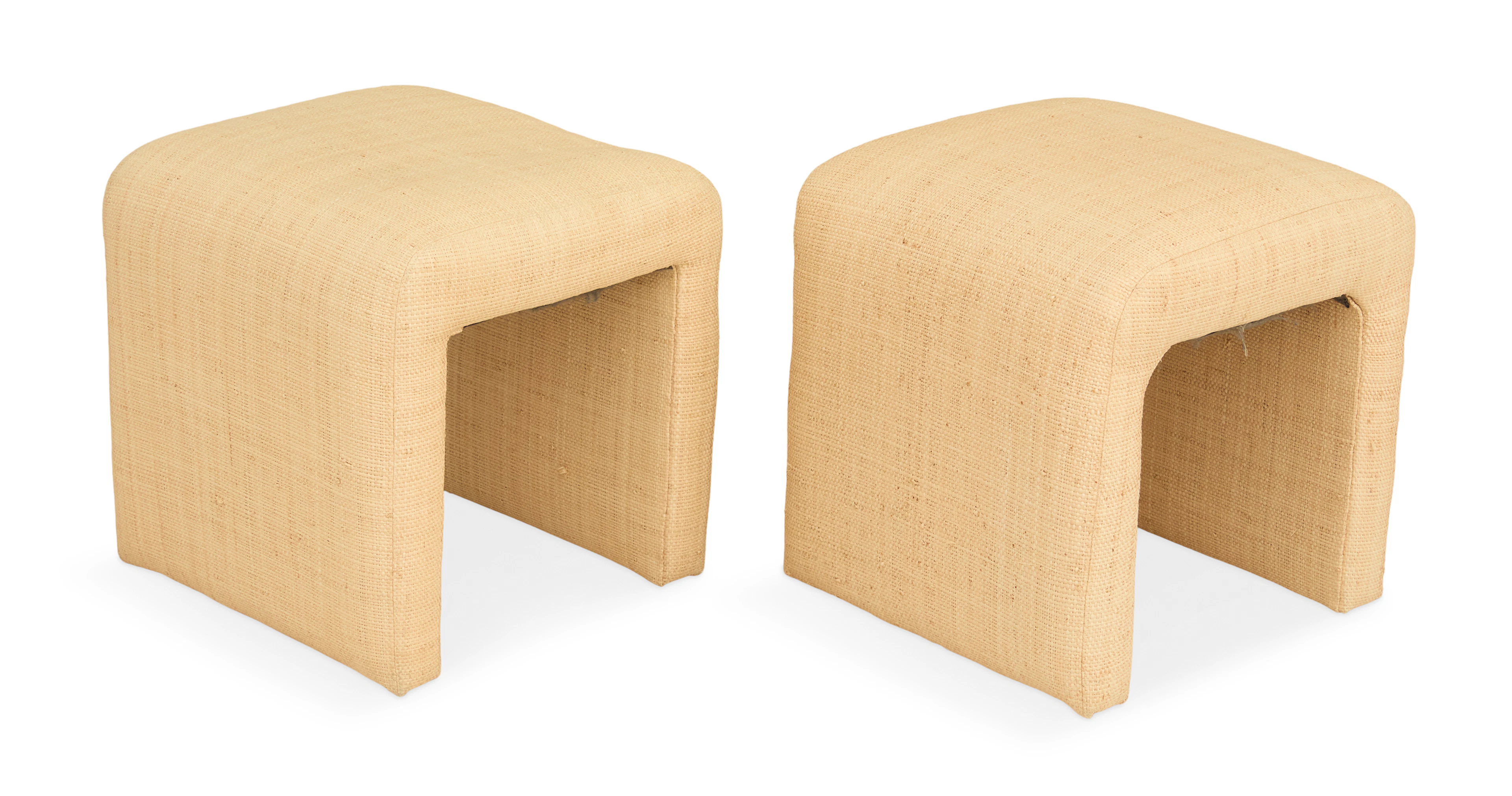 Pair of Waterfall Occasional Stools/Benches