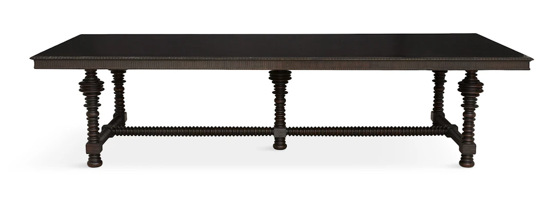 Large Ebonized and Black-Lacquered Banquet Table
