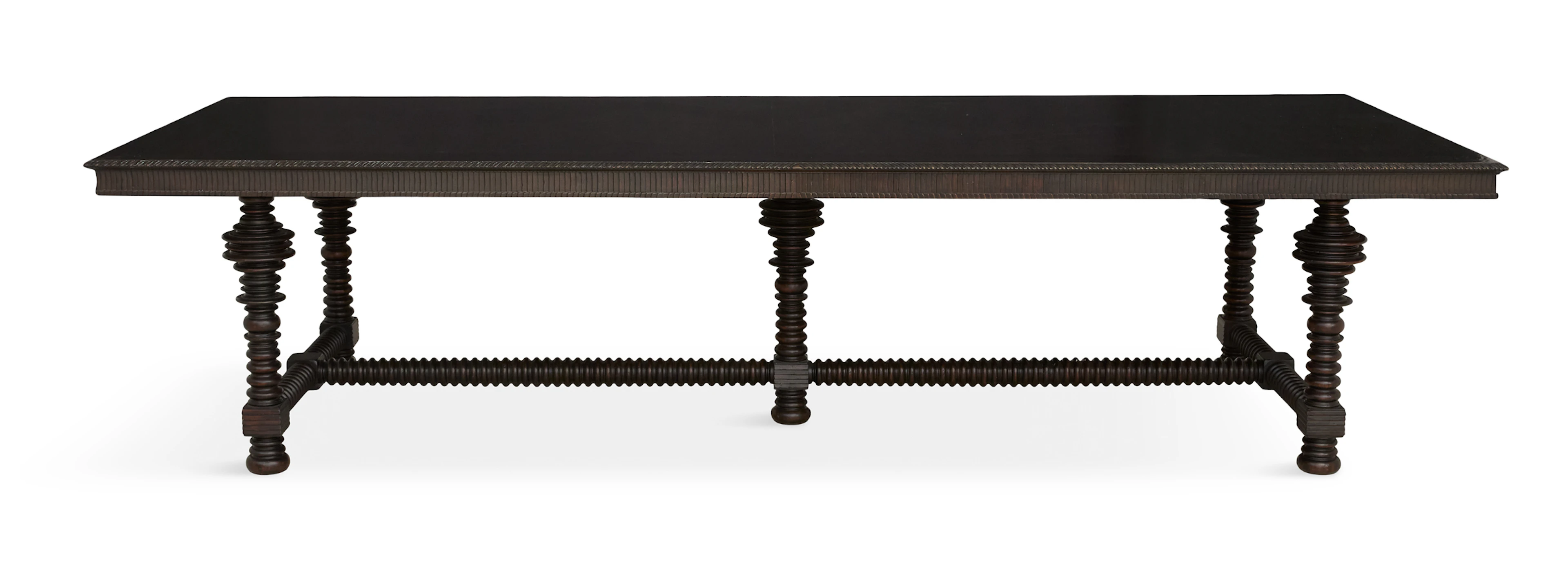 Large Ebonized and Black-Lacquered Banquet Table