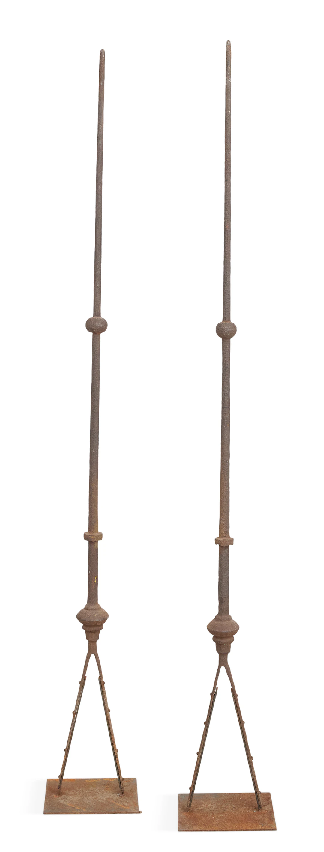Pair of Wrought-Iron Lightning Rods