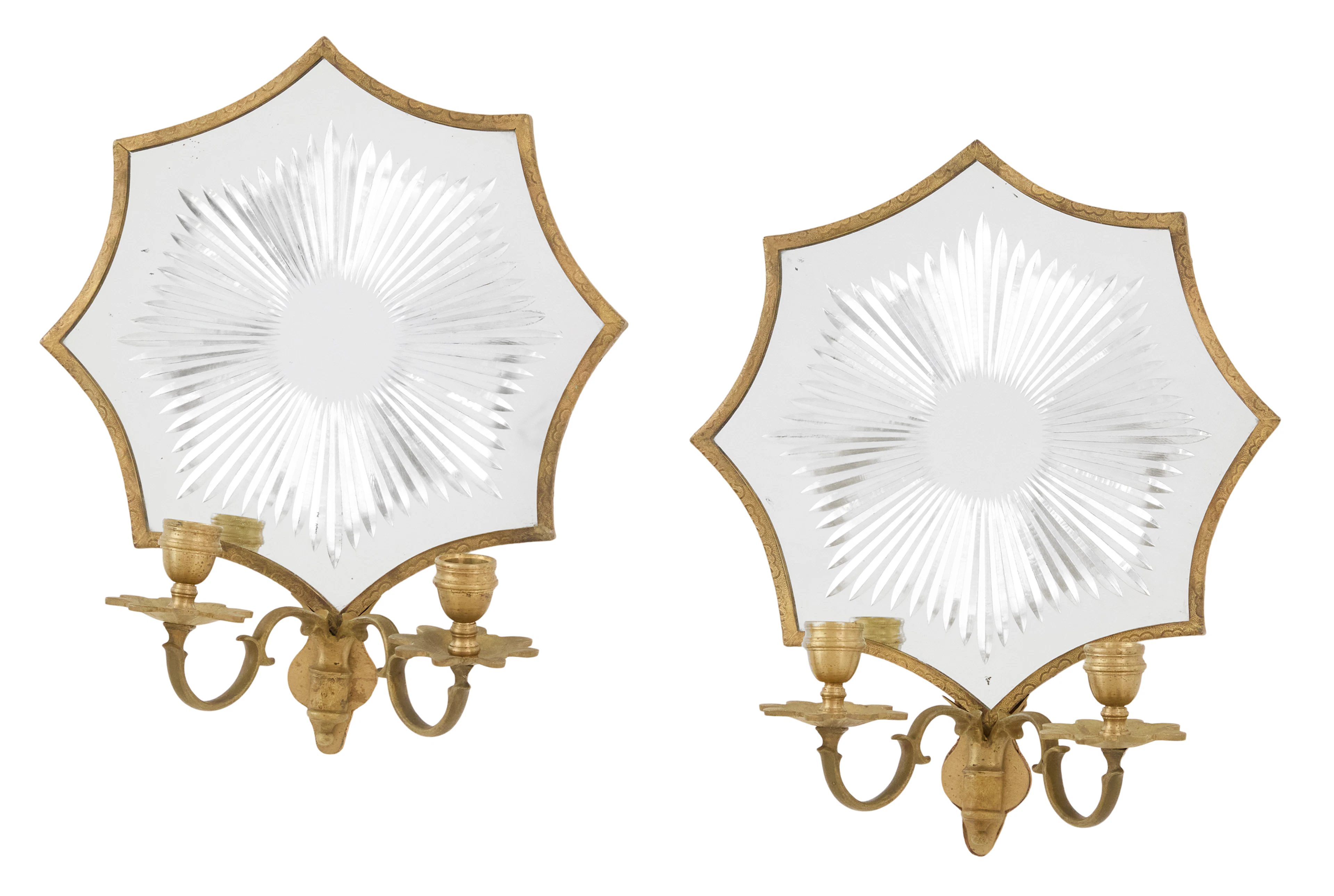 Pair of E.F. Caldwell-Attributed Bronze Sconces
