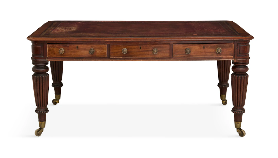 William IV Mahogany and Leather Writing Desk