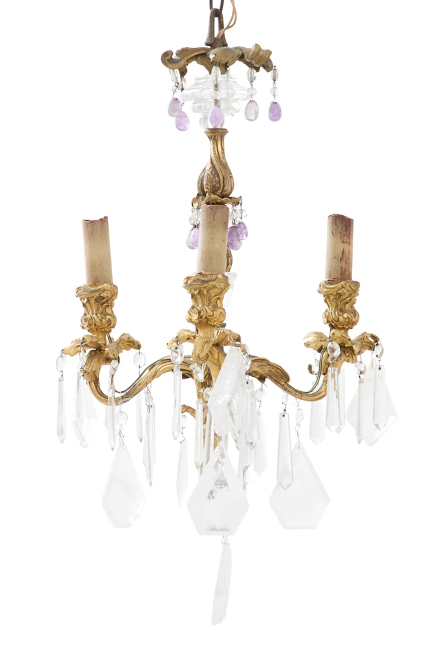 Petite French Gilt-Bronze Chandelier