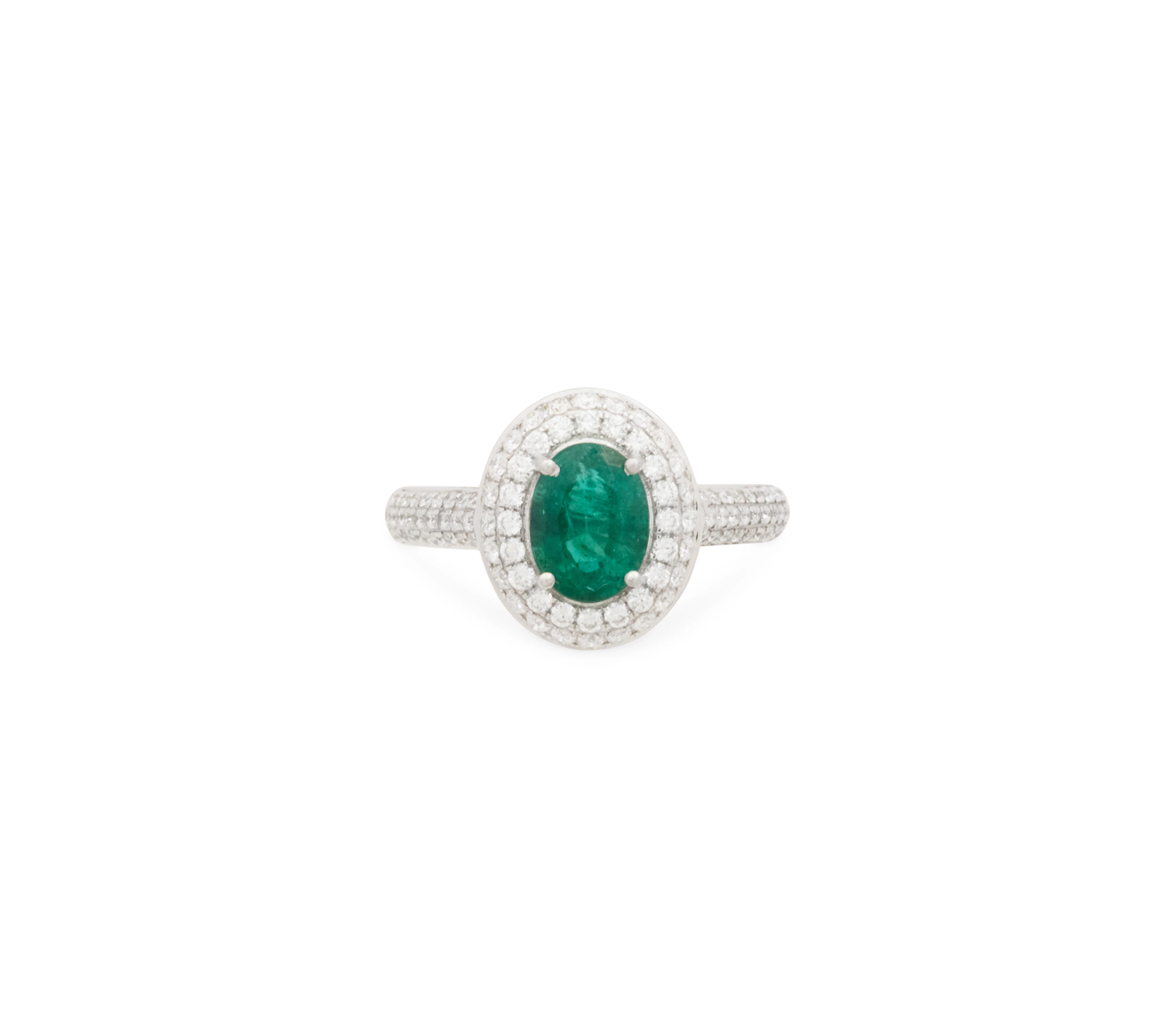 Emerald and Diamond Ring