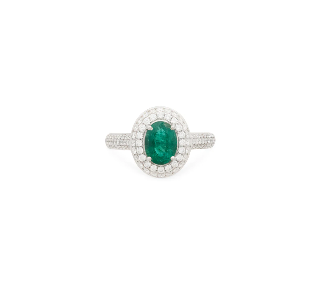 Emerald and Diamond Ring
