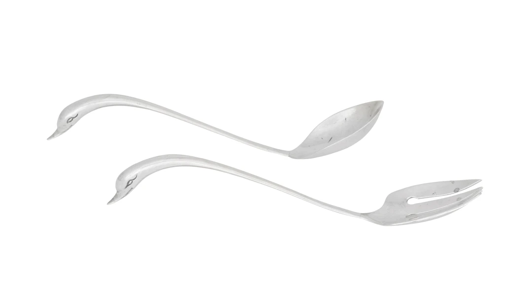 Mexican Sterling Silver Salad Serving Set