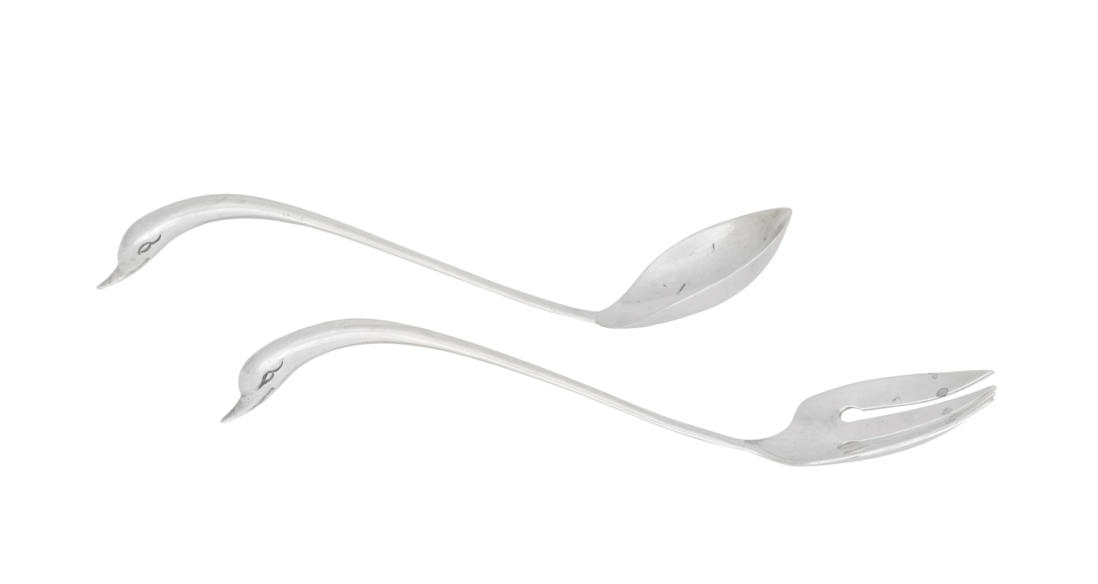 Mexican Sterling Silver Salad Serving Set