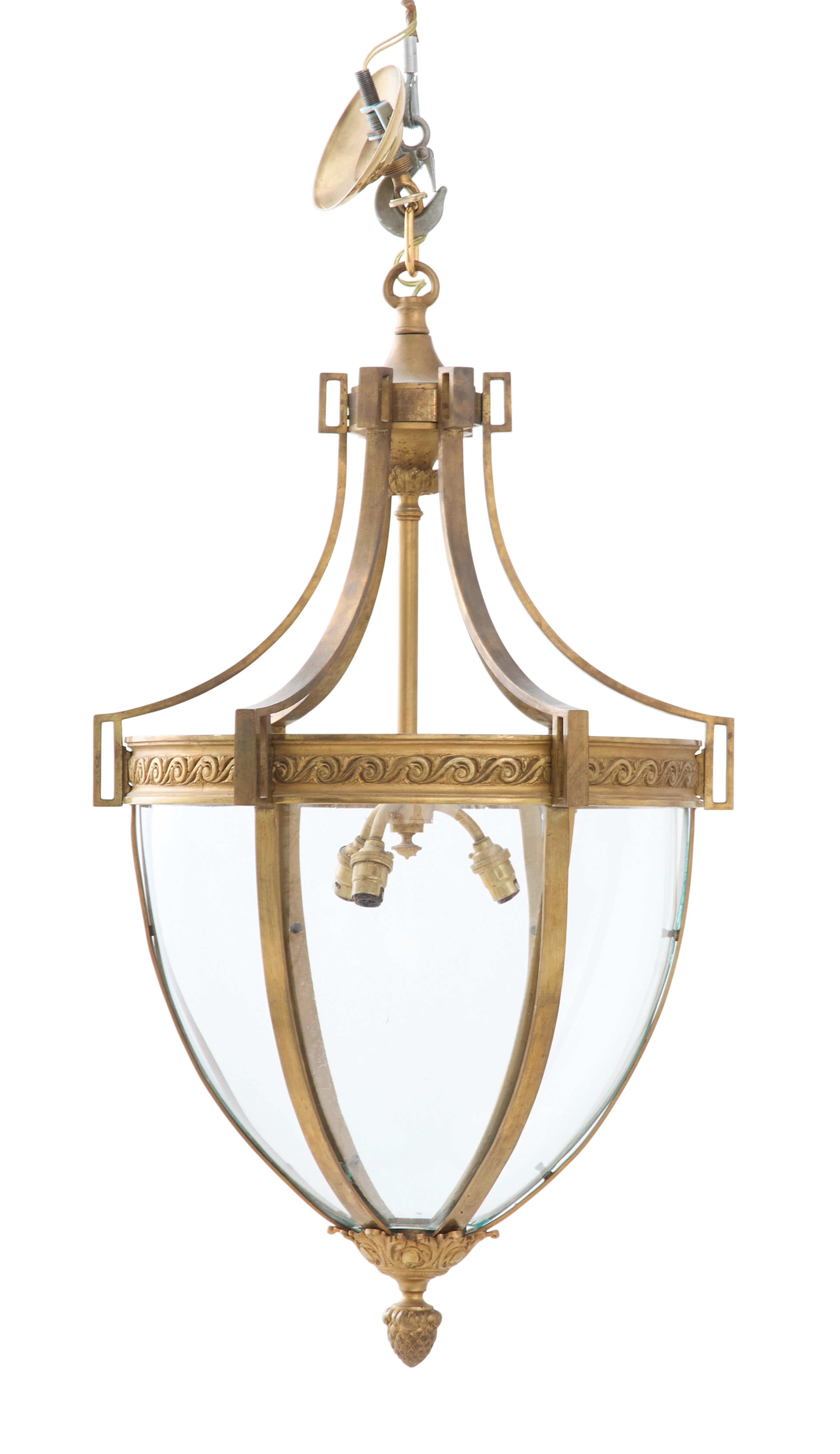 French Gilt-Bronze Hall Lantern