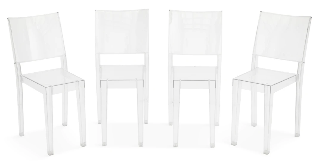 Four Philippe Starck "La Marie" Acrylic Stacking Chairs