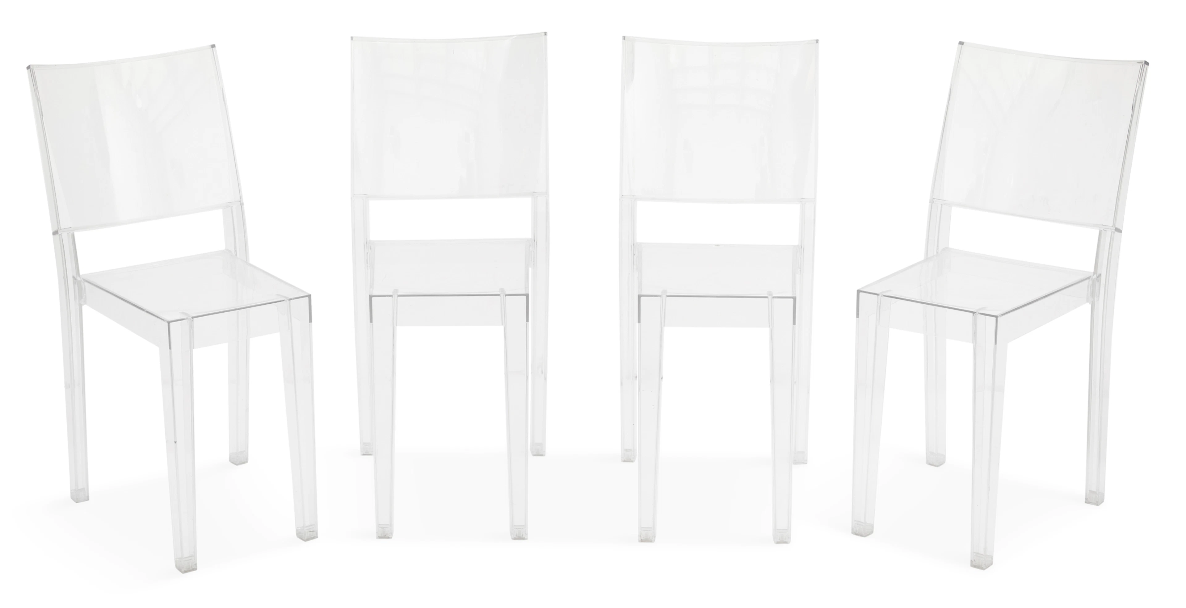 Four Philippe Starck "La Marie" Acrylic Stacking Chairs