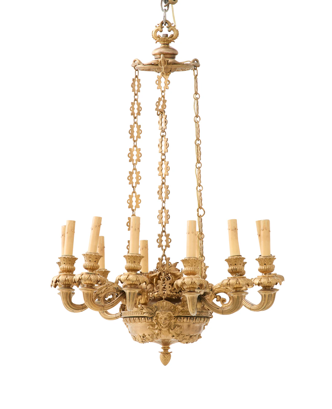 French Belle Epoque Gilt-Bronze Chandelier