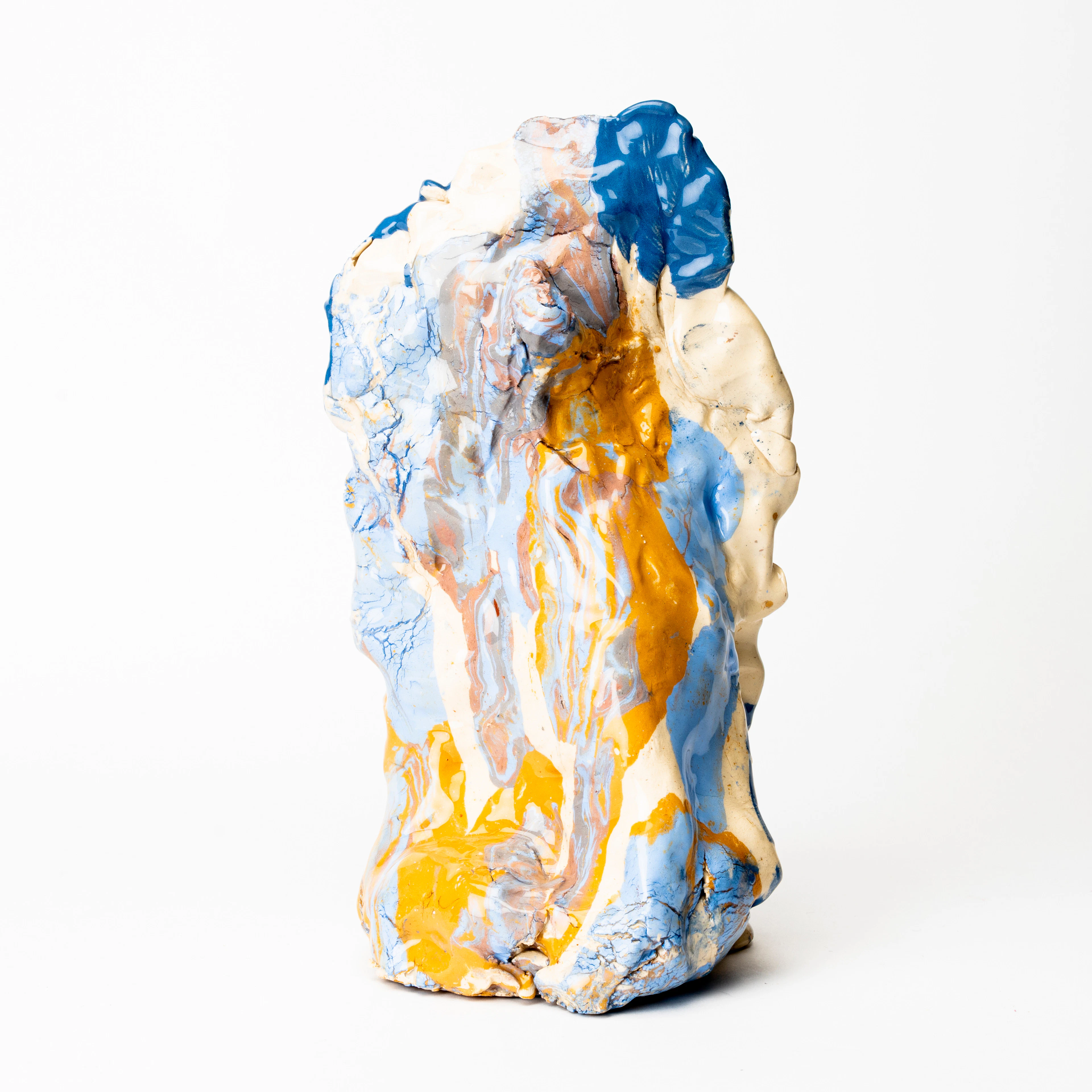KAKAN HERMANSSON. "Divorced dog 1". skulptur, infärgat stengods, signerad