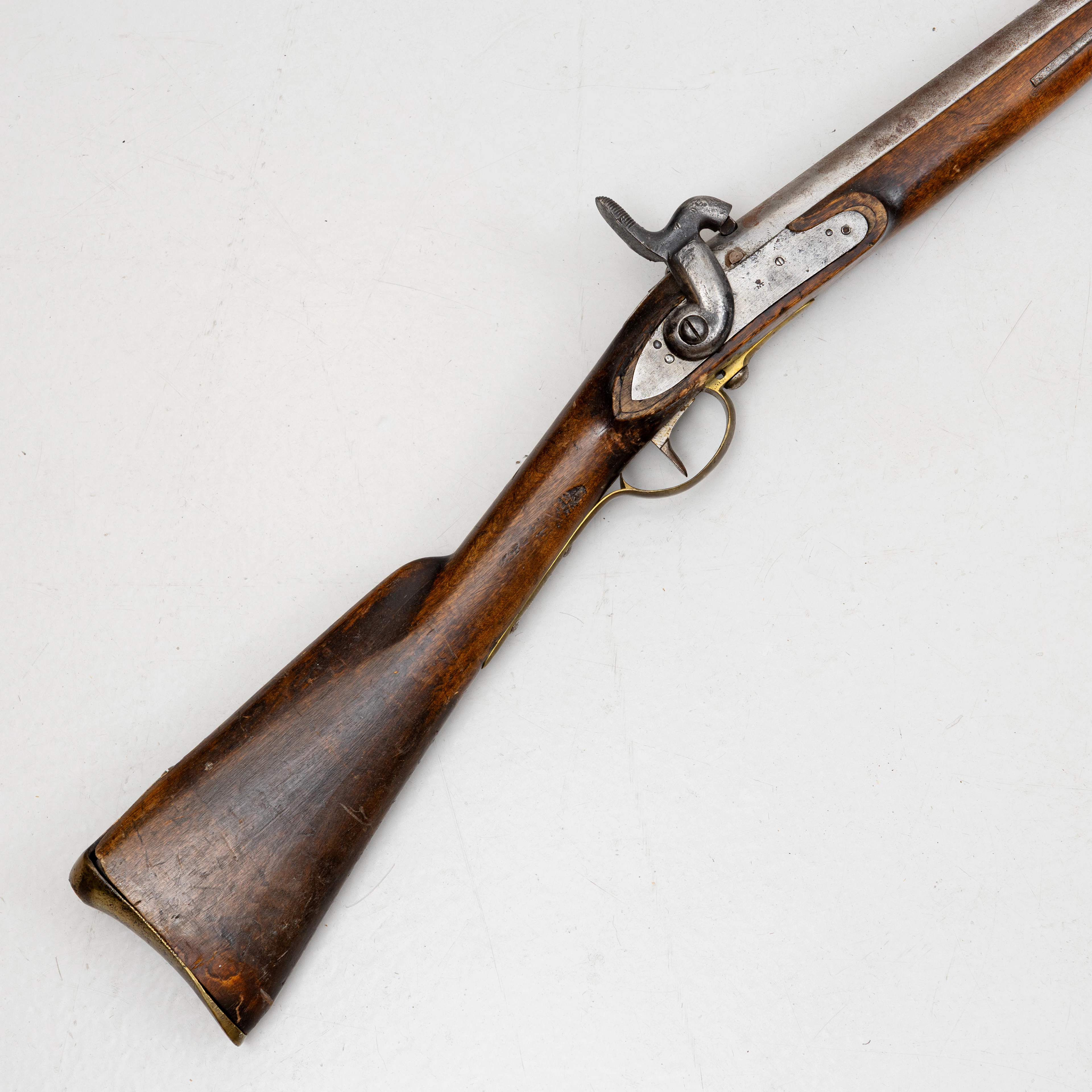 SLAGLÅSGEVÄR, konverterad från flintlås, svensk m/1815-49, kortad/omarbetad