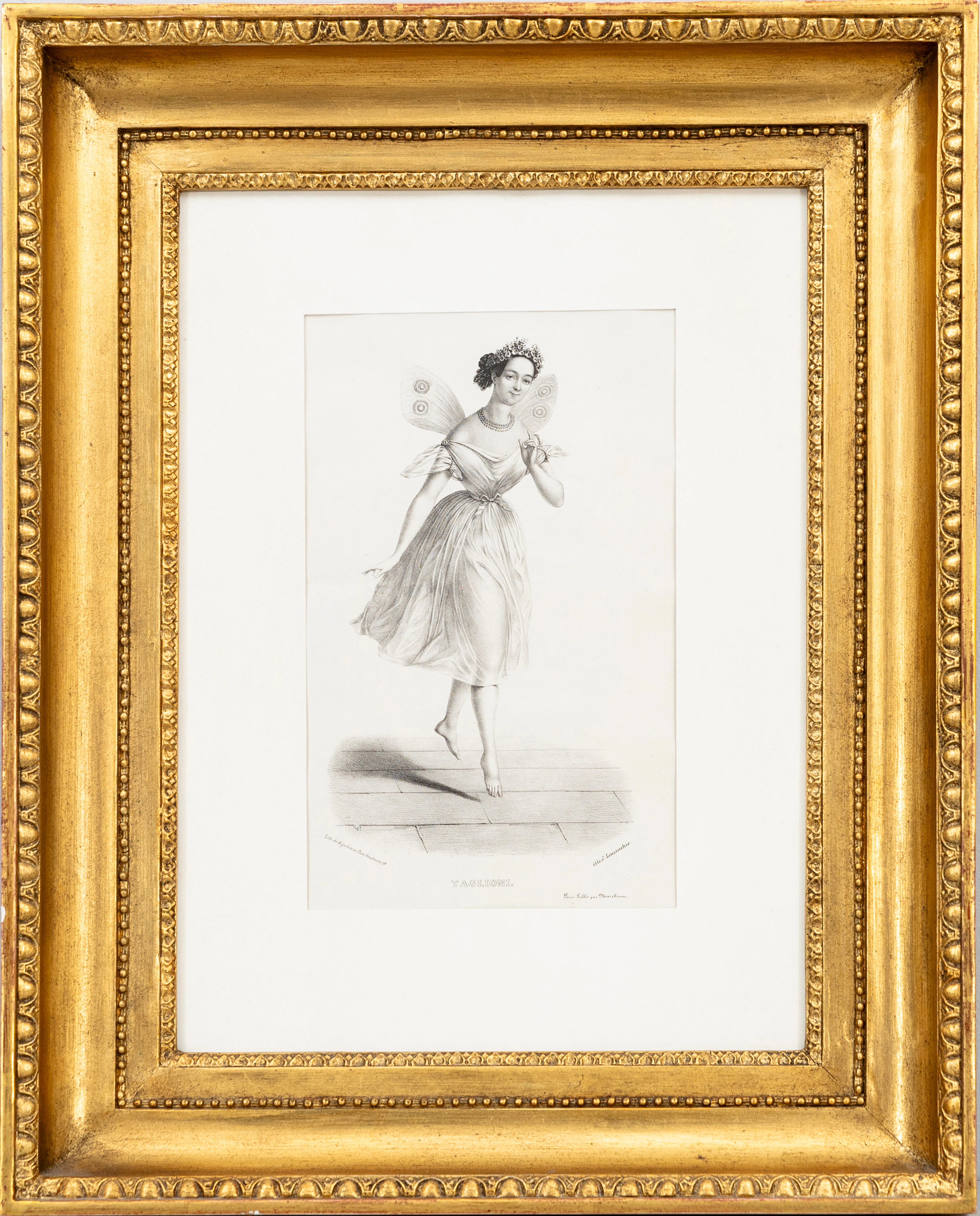 Marie Taglioni som La Sylphide, litografi, 1837.