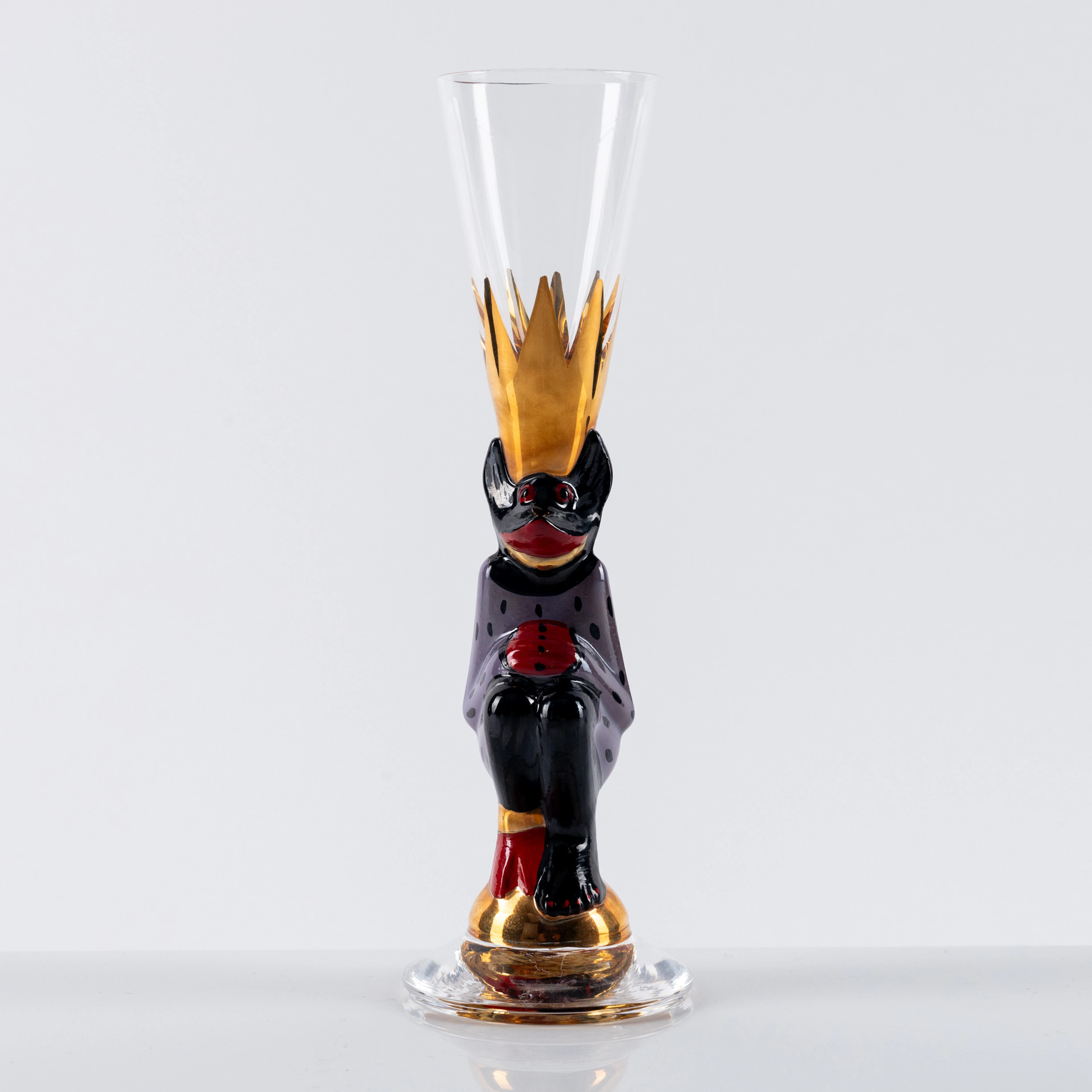 GUNNAR CYRÉN. Snapsglas, "Djävulsglas", lila, Nobelservisen, Orrefors