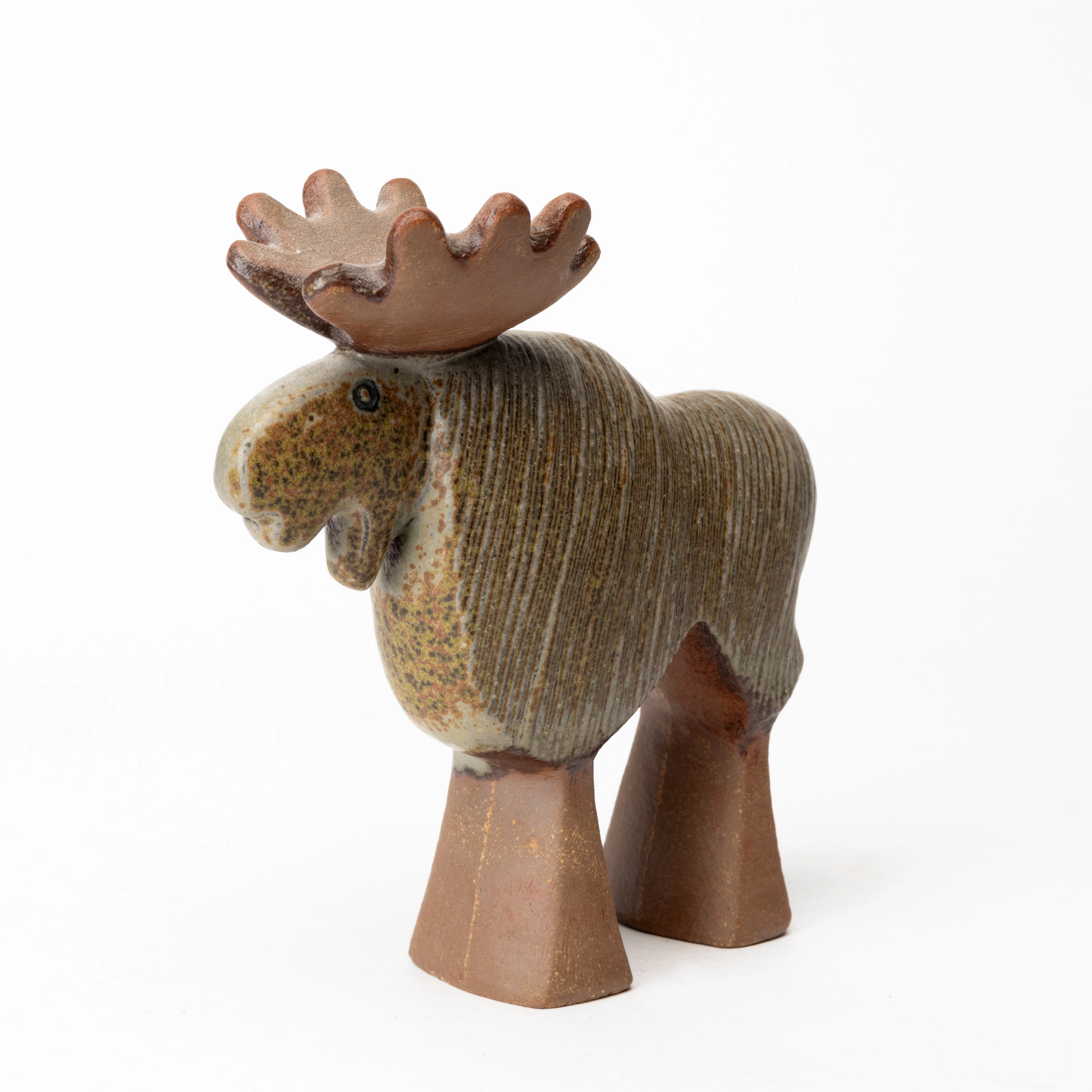 LISA LARSON. Figurin, stengods, "Liten Älg", ur serien "Skansen"