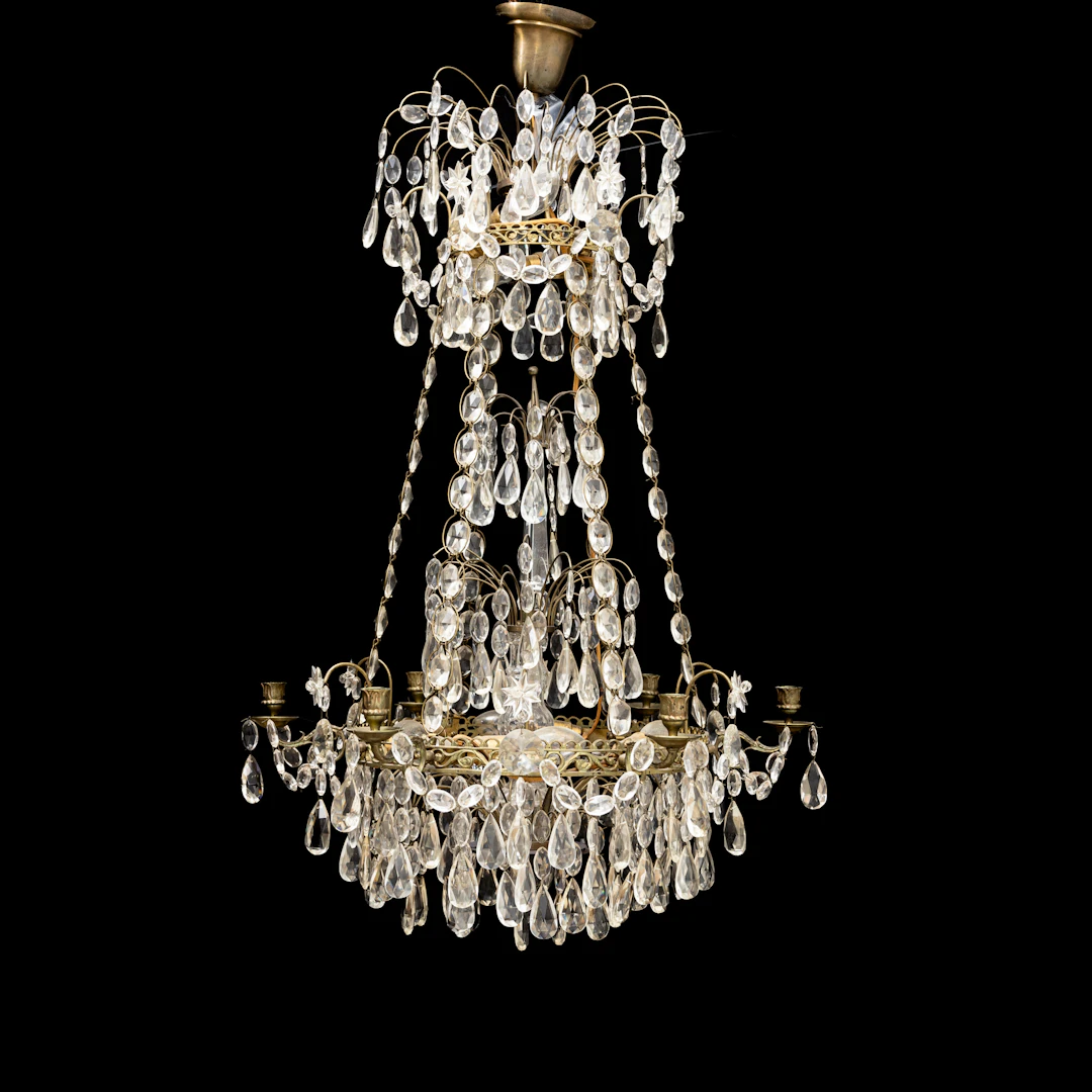 LJUSKRONA, för sex ljus, Hagamodell, gustaviansk stil, 1900-talets