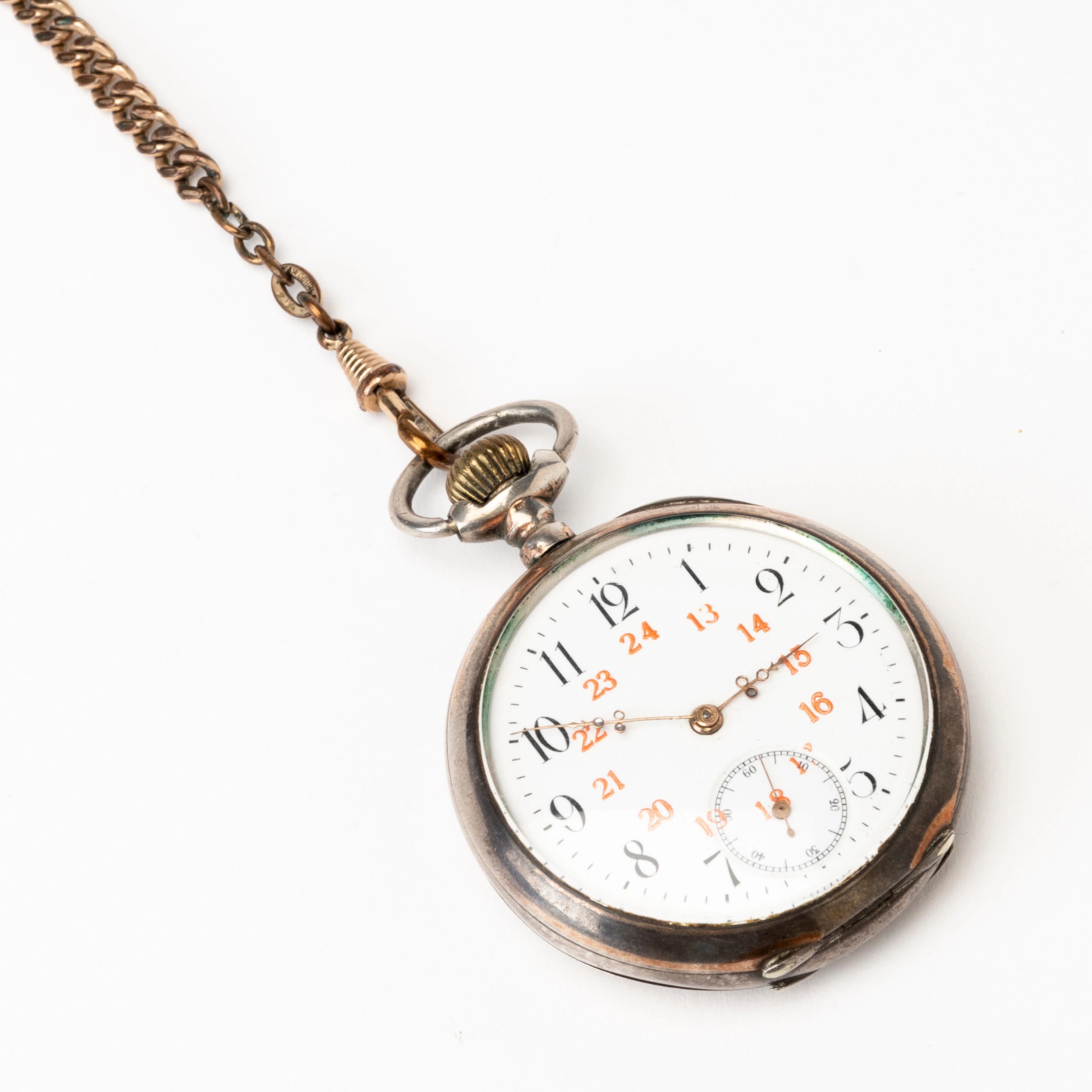 TAVANNES WATCH CO, fickur, manuell, ankargång, boett av silver, tidigt