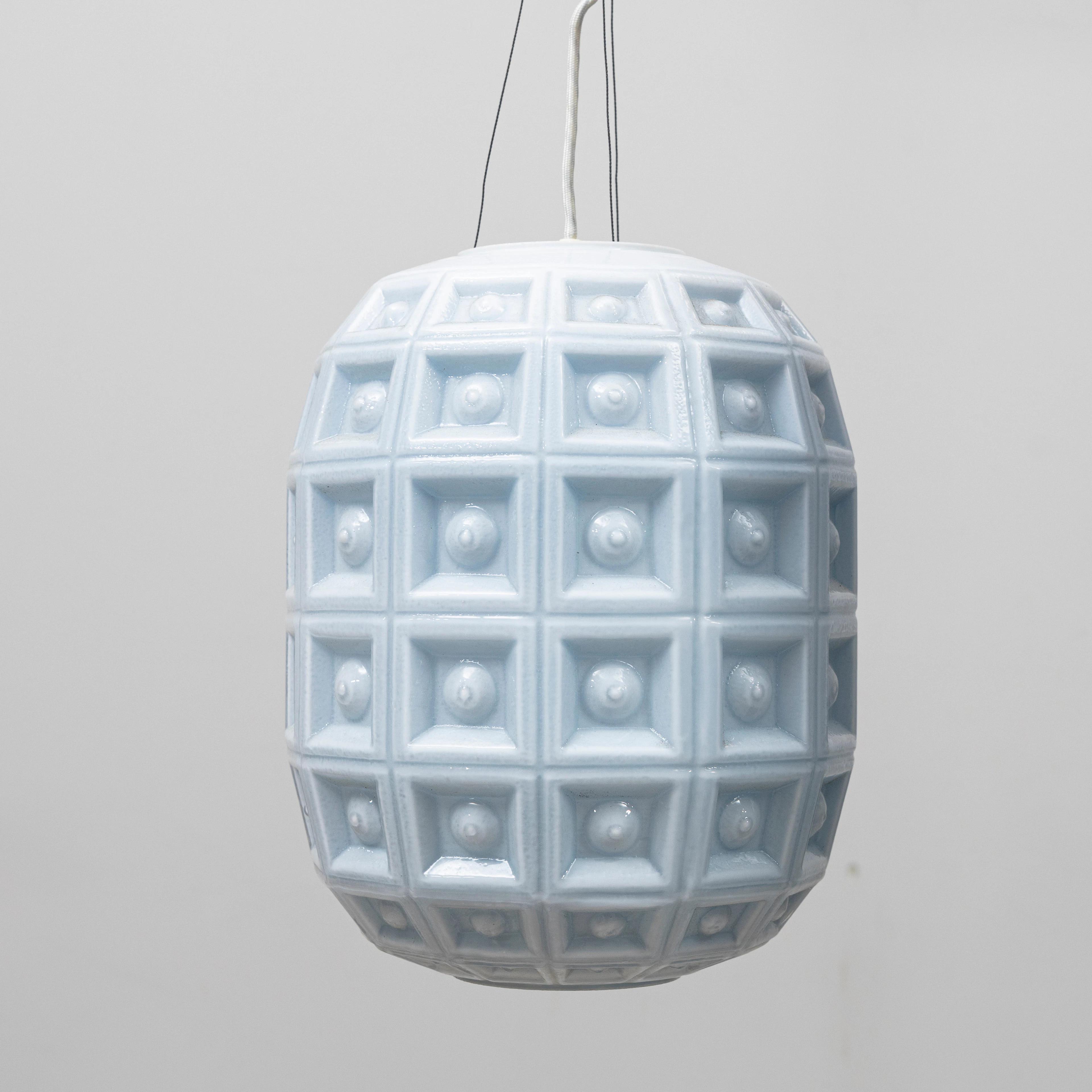 HELENA TYNELL. Taklampa, kupa av glas, etikettmärkt Flygsfors, 1960-tal