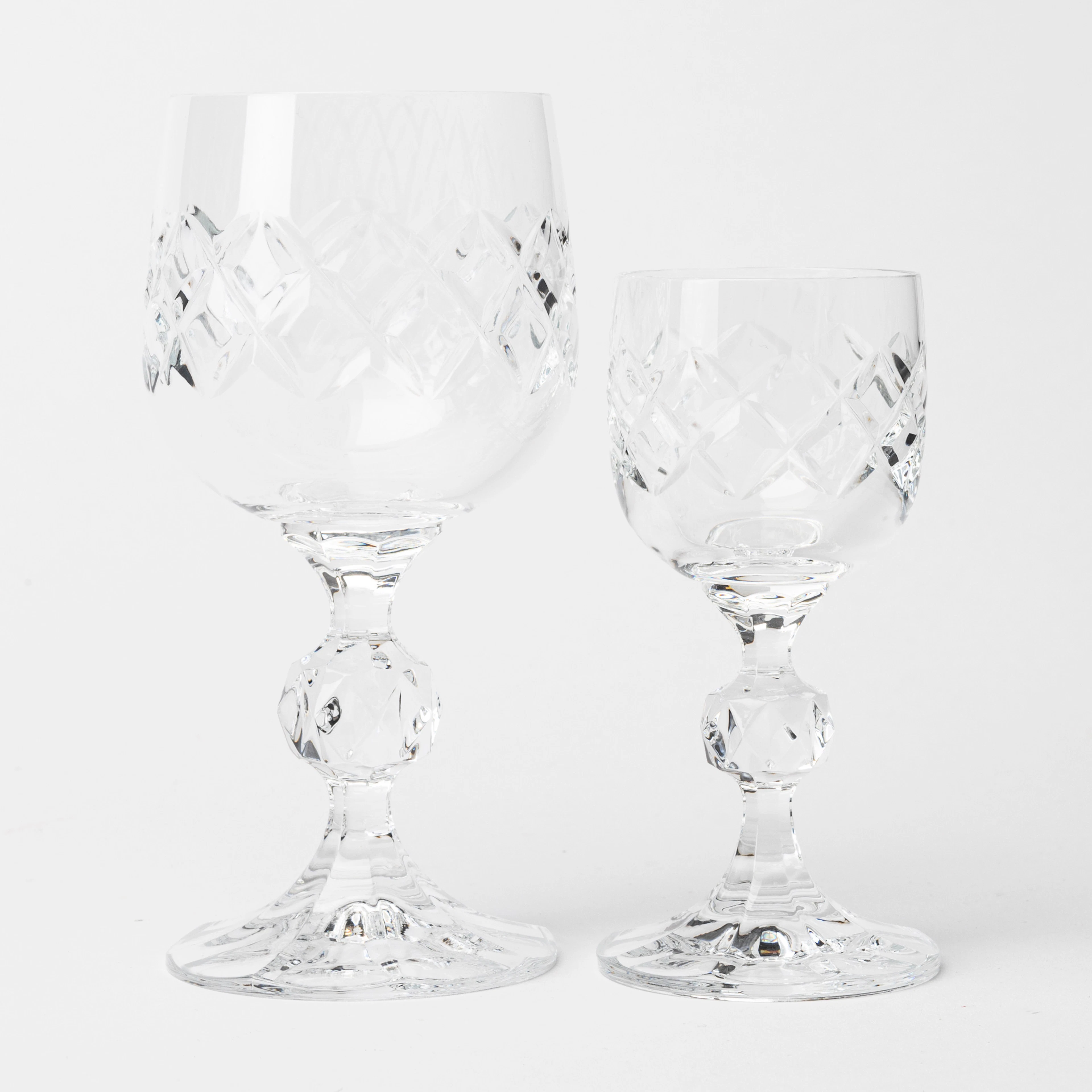 GLASSERVIS, 27 delar, "Bristol", Böhmisk kristall.