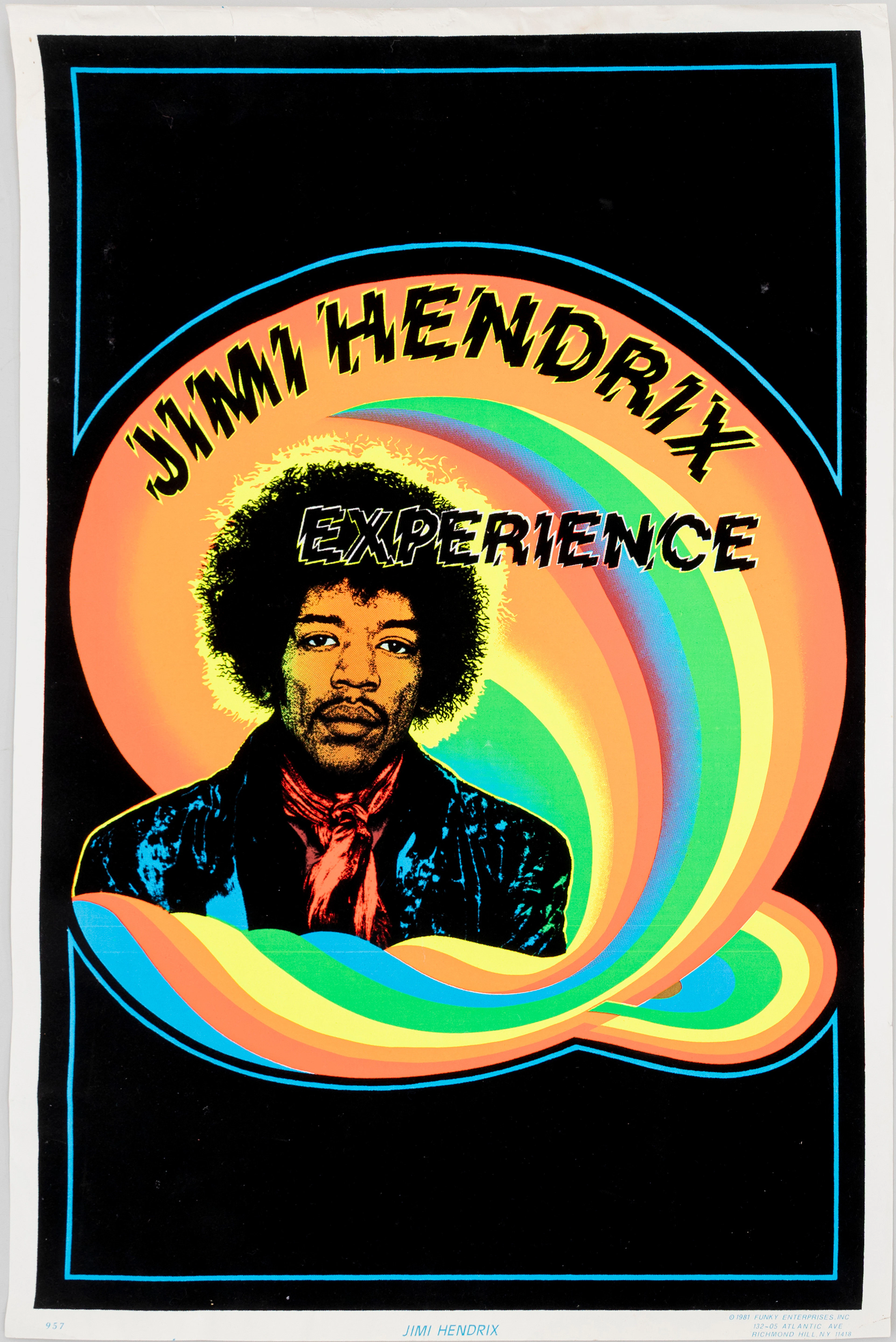 JIMI HENDRIX, affisch, "Jimi Hendrix Experience", delvis litografiskt