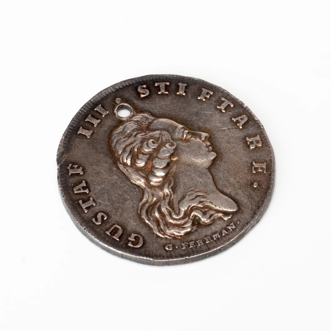 MEDALJ, silver, Gustav III, Svenska Akademiens instiftan, 1786.