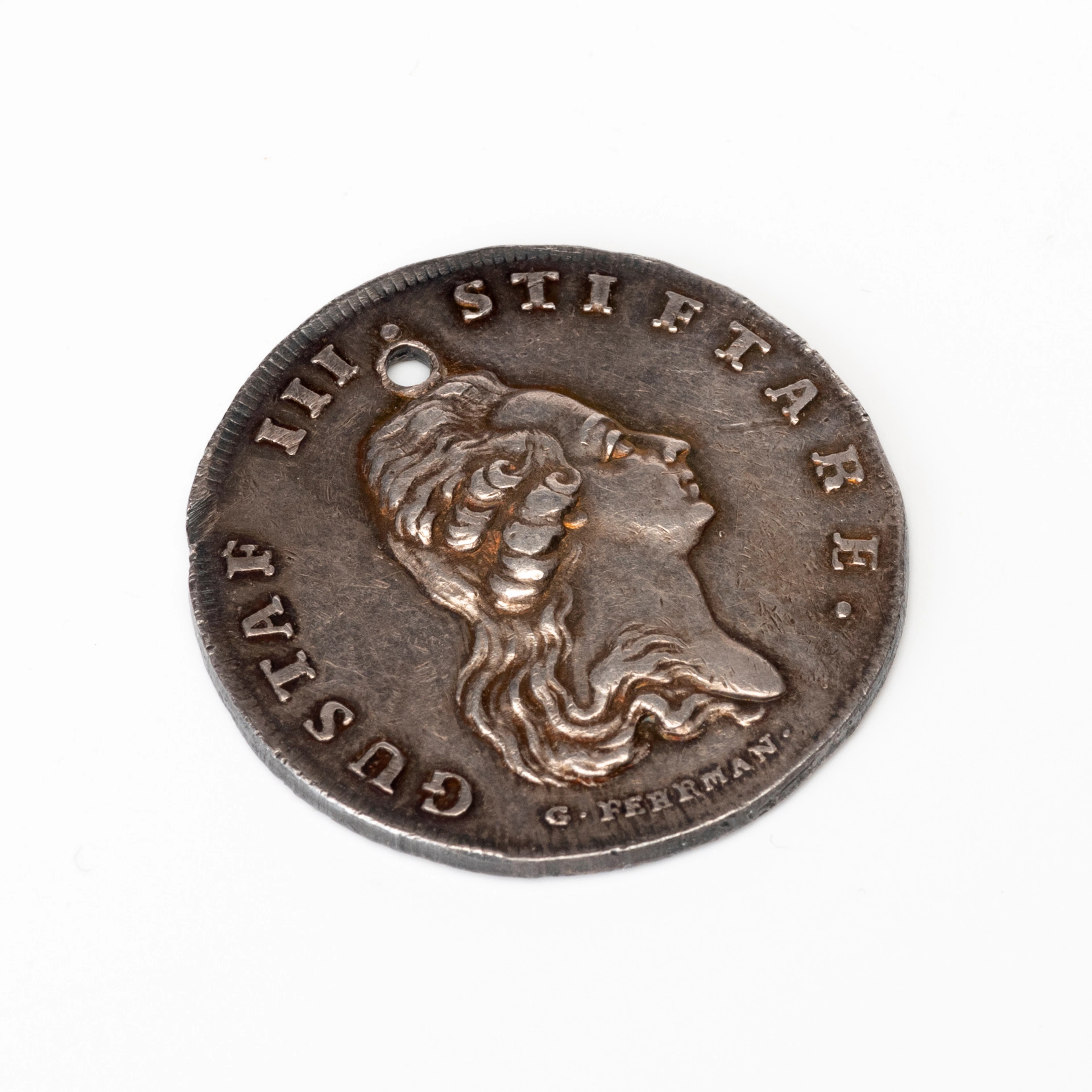 MEDALJ, silver, Gustav III, Svenska Akademiens instiftan, 1786.
