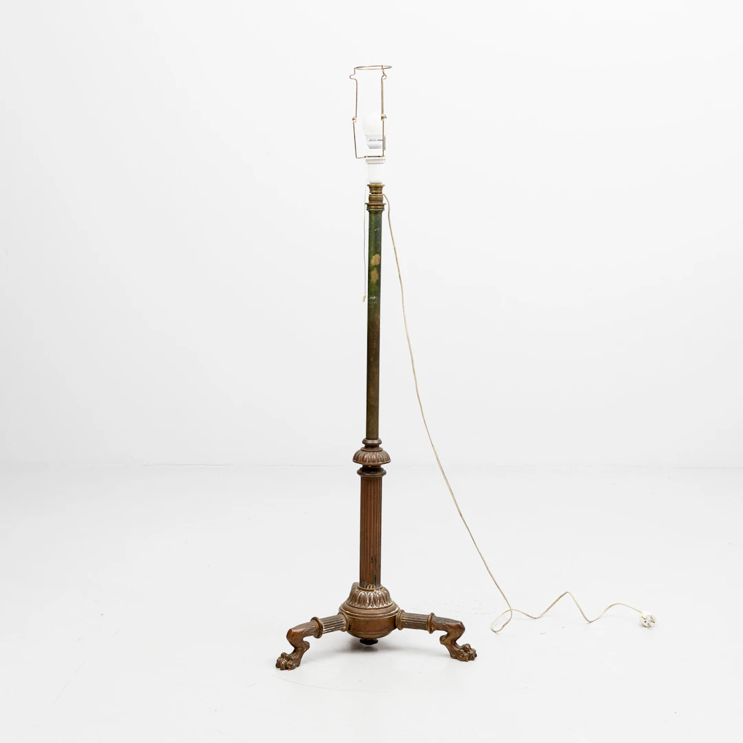 GOLVLAMPA, empirestil, brons, 1900-talets första hälft.