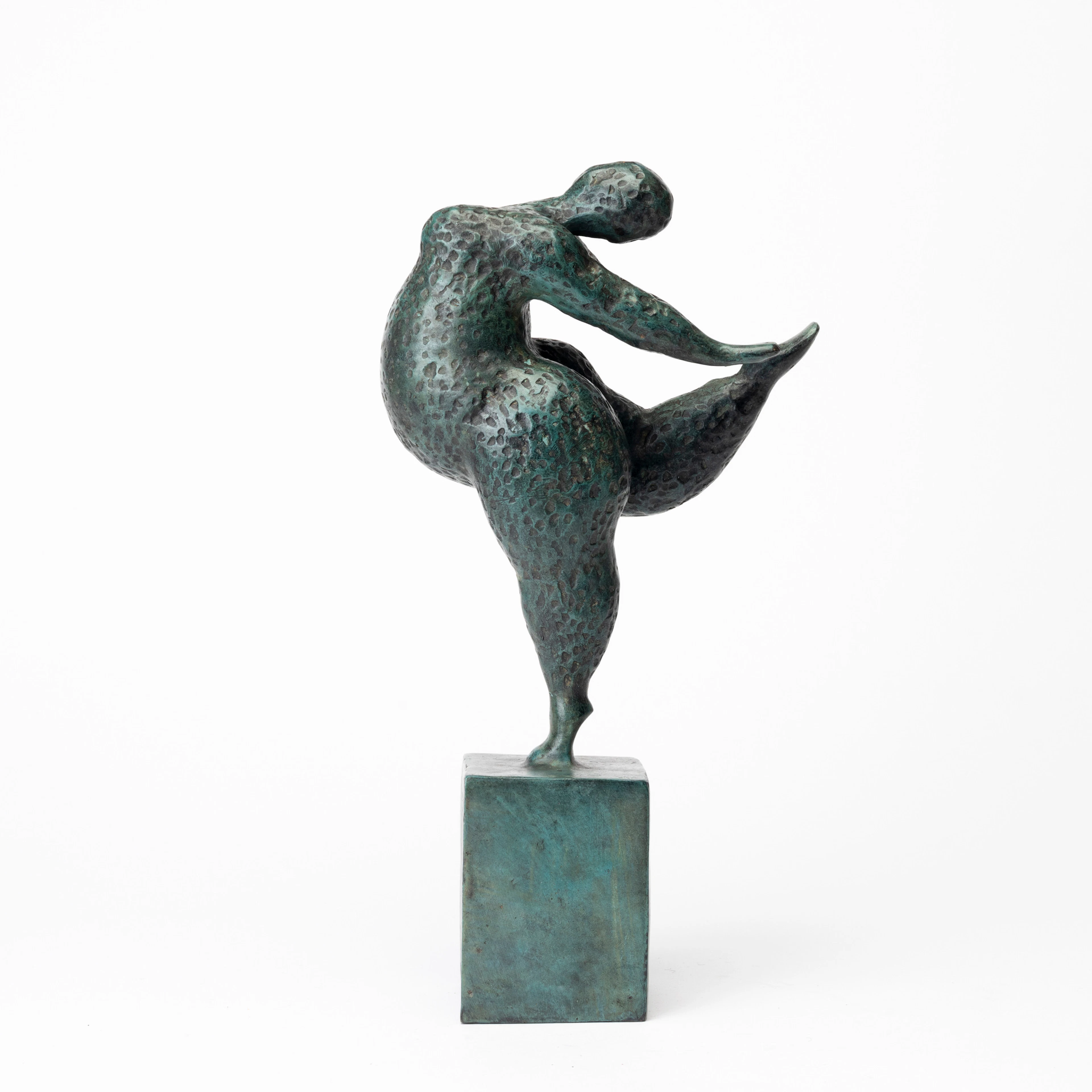 ANDREAS WARGENBRANT. "Look at Me!", ballerina, skulptur, grönpatinerad