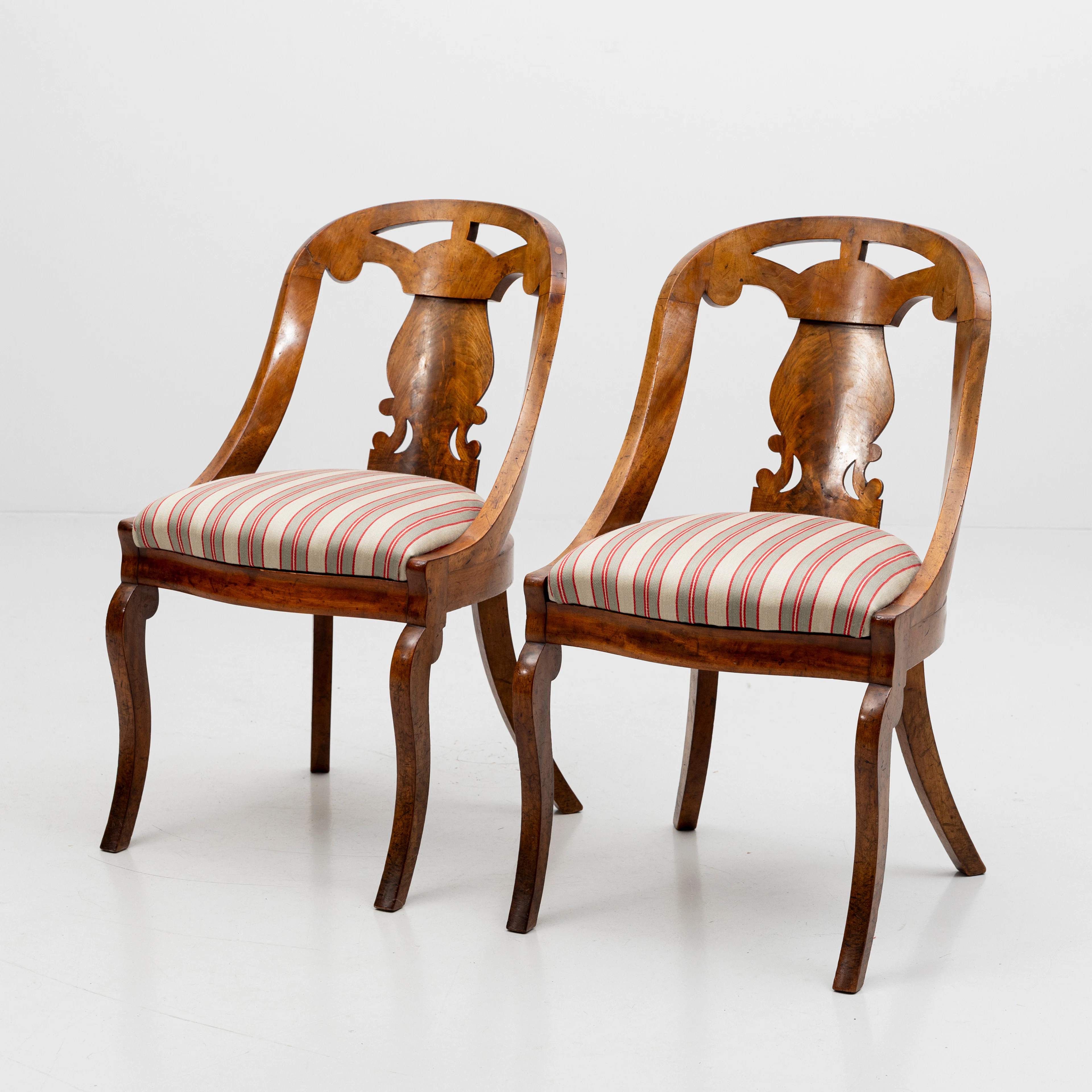 STOLAR, ett par, mahogny, "Göteborgsstolar", 1800-tal.