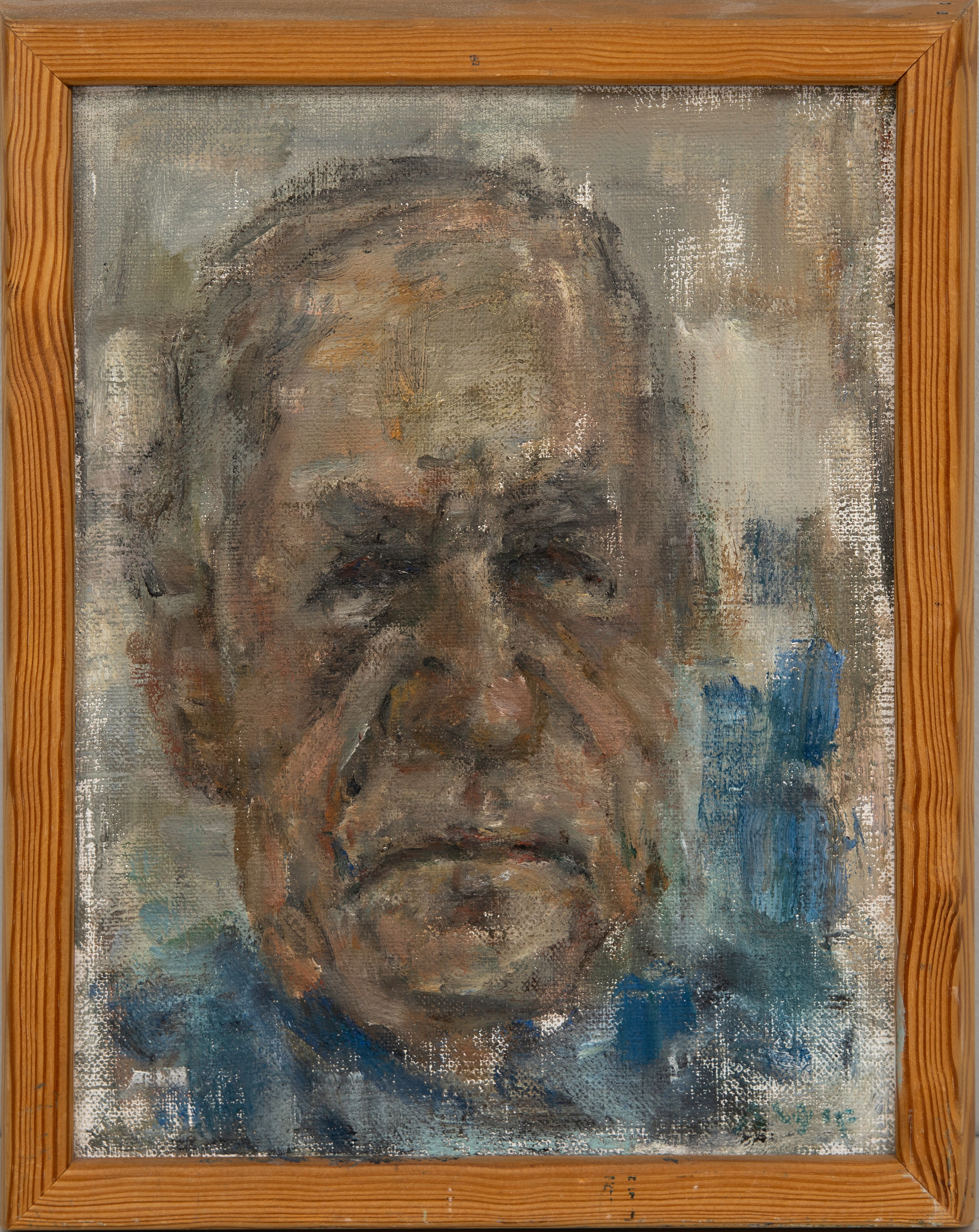 RAGNAR ALYRE (1894-1975). Självporträtt, olja på duk, signerad.