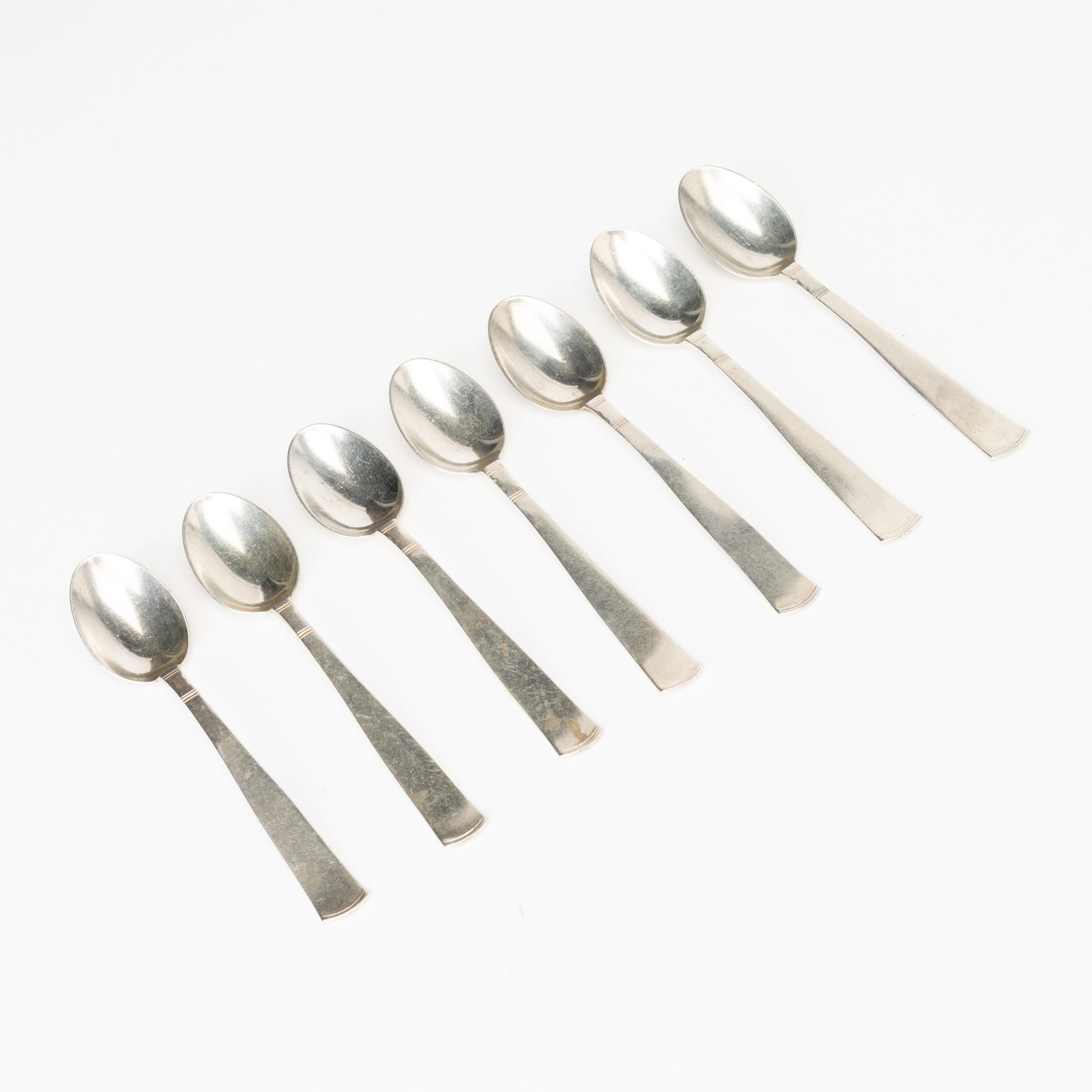 TESKEDAR, 7 st, silver, "Rosenholm", GAB, 1960.
