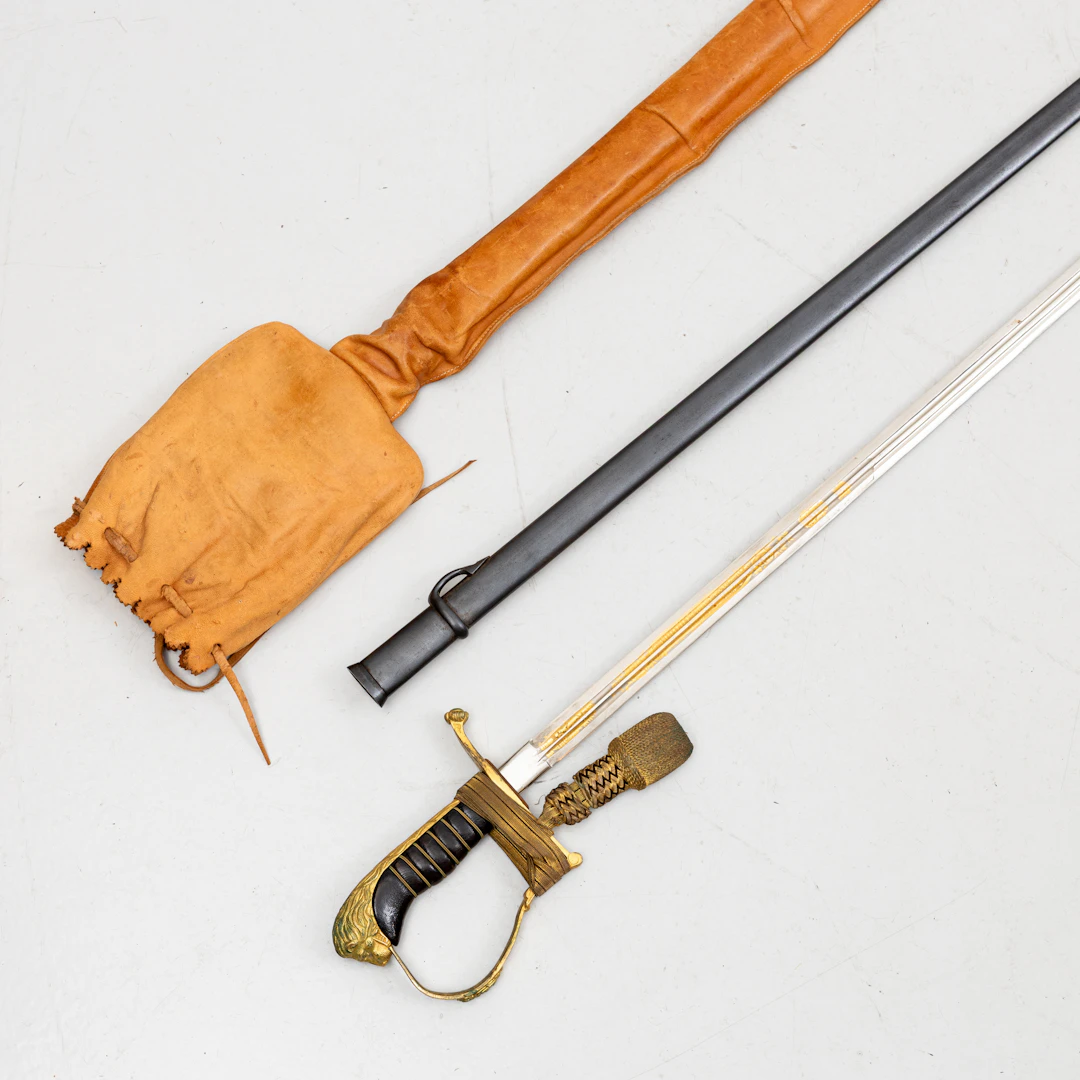 SABEL, svensk, m/1899, med balja, fodral och portepé m/1797.
