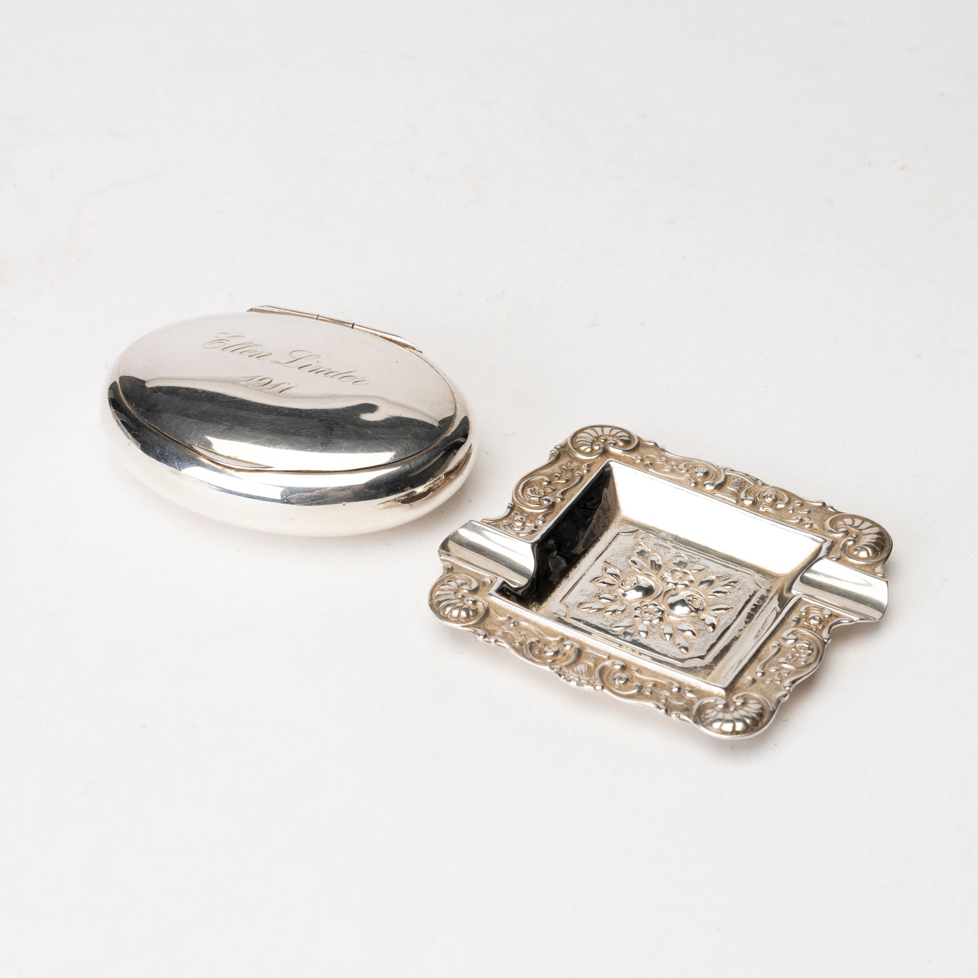 DOSA samt ASKFAT silver, K. Andersson, 1916 samt GEWE, 1953.